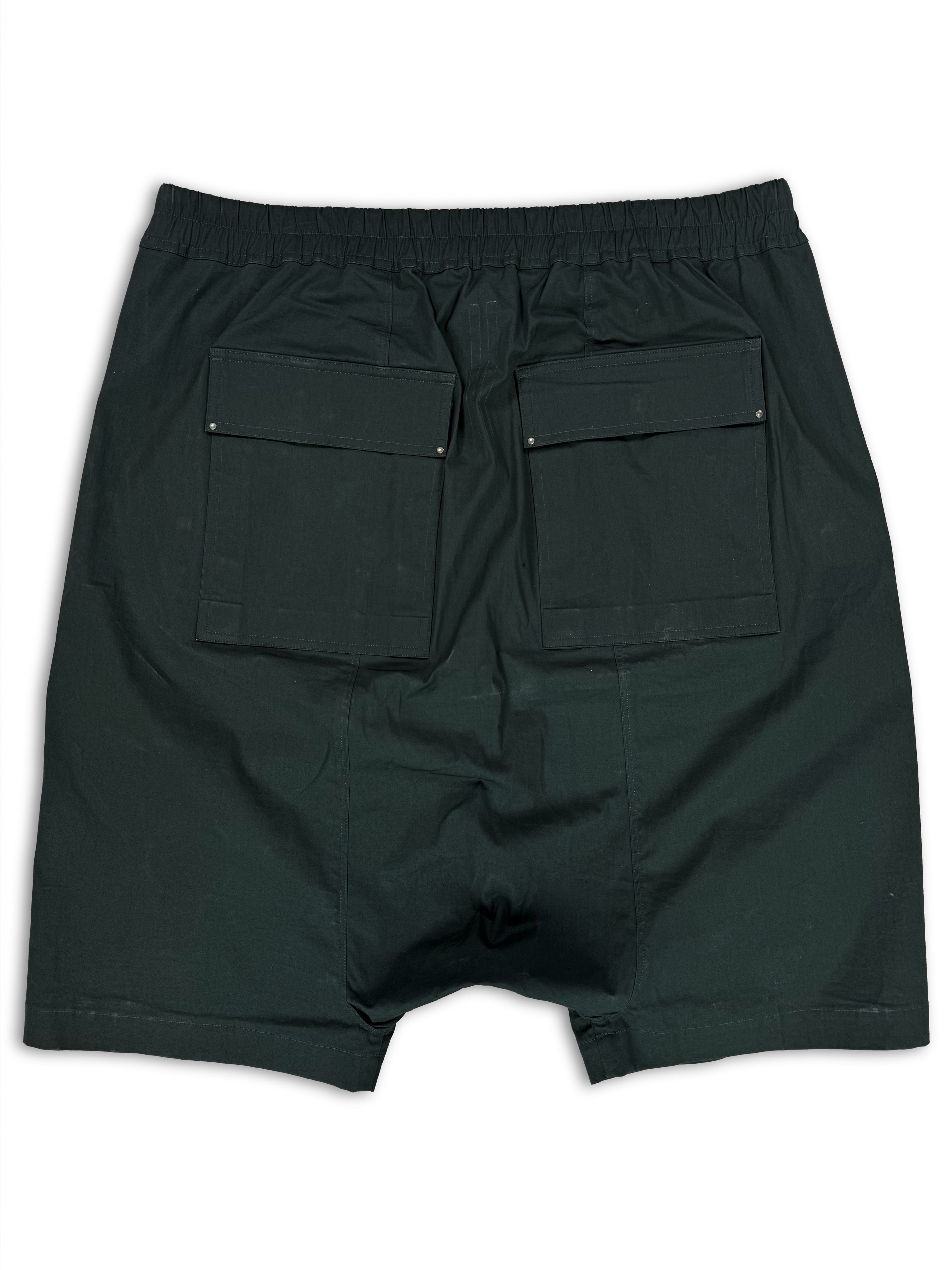 AW22 Rick Owens ‘Strobe’ Teal Drop Crotch Pod Shorts