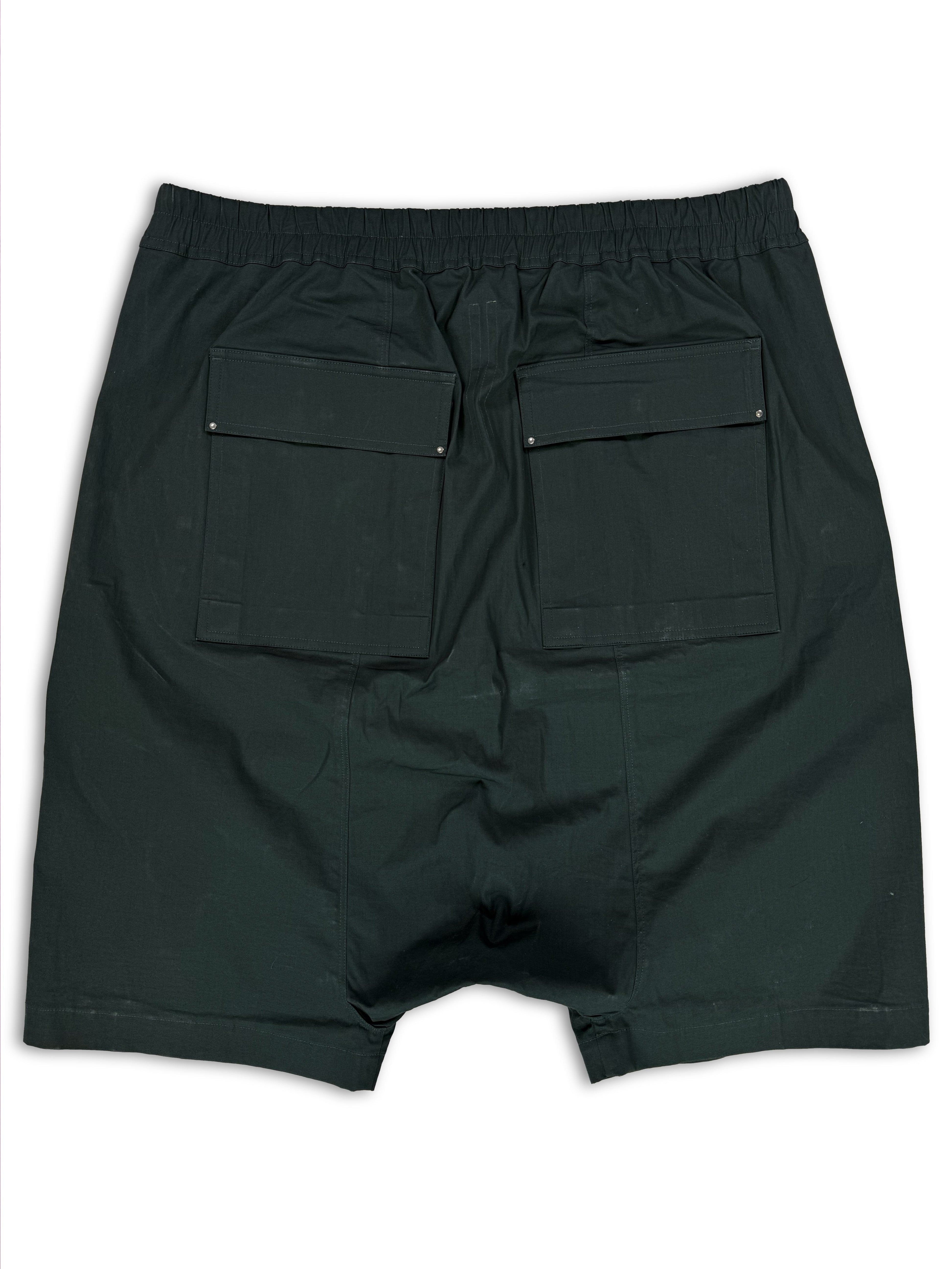 AW22 Rick Owens ‘Strobe’ Teal Drop Crotch Pod Shorts