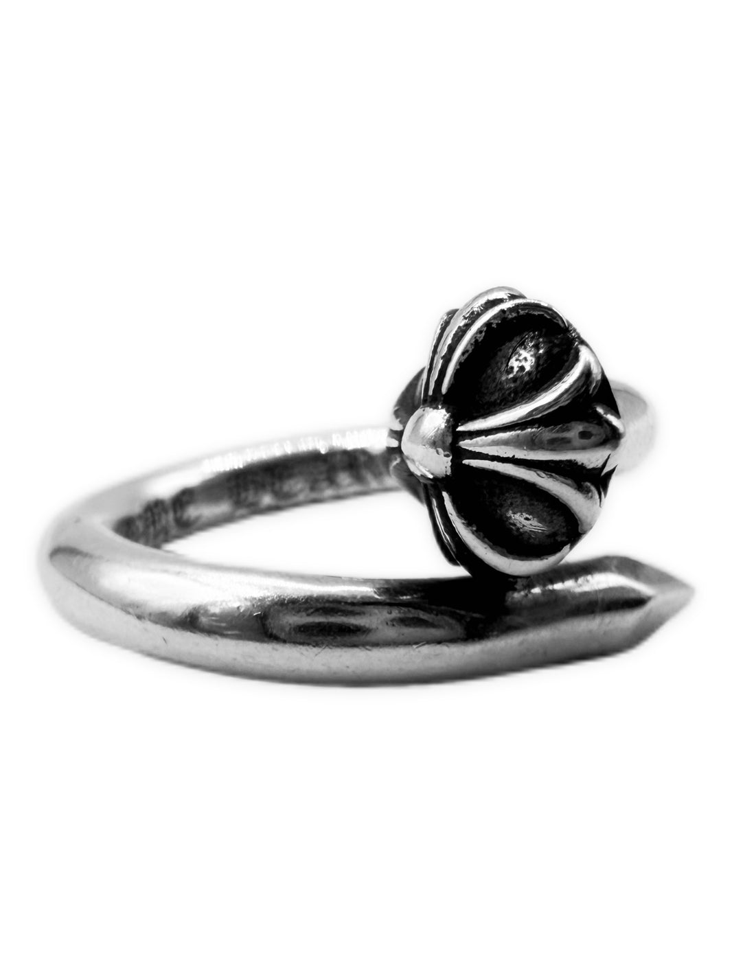 Chrome Hearts Nail Plus .925 Silver Etched Ring
