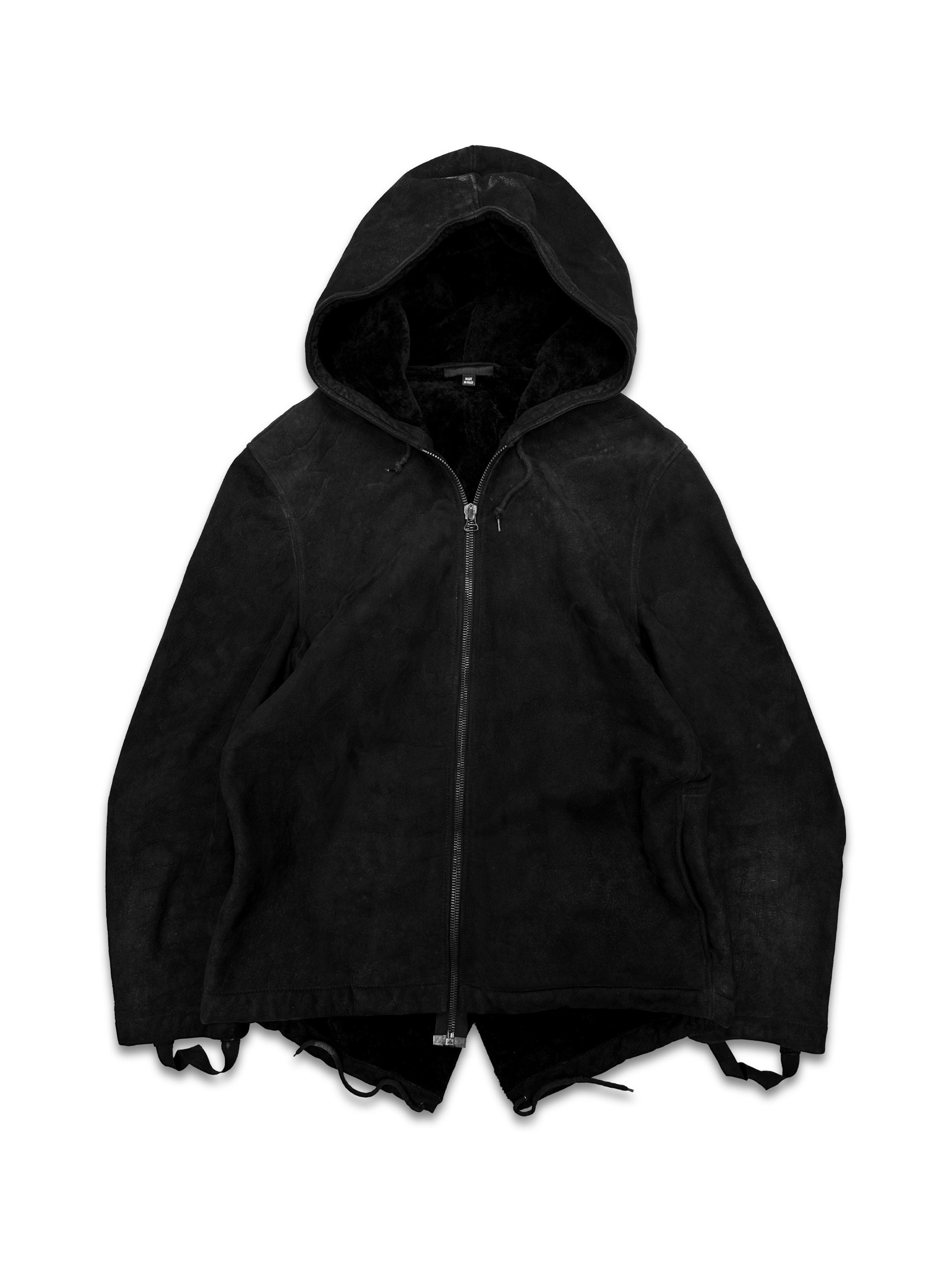 AW04 Helmut Lang ‘Shearling Leather’ Heavy Weight Hooded Parka
