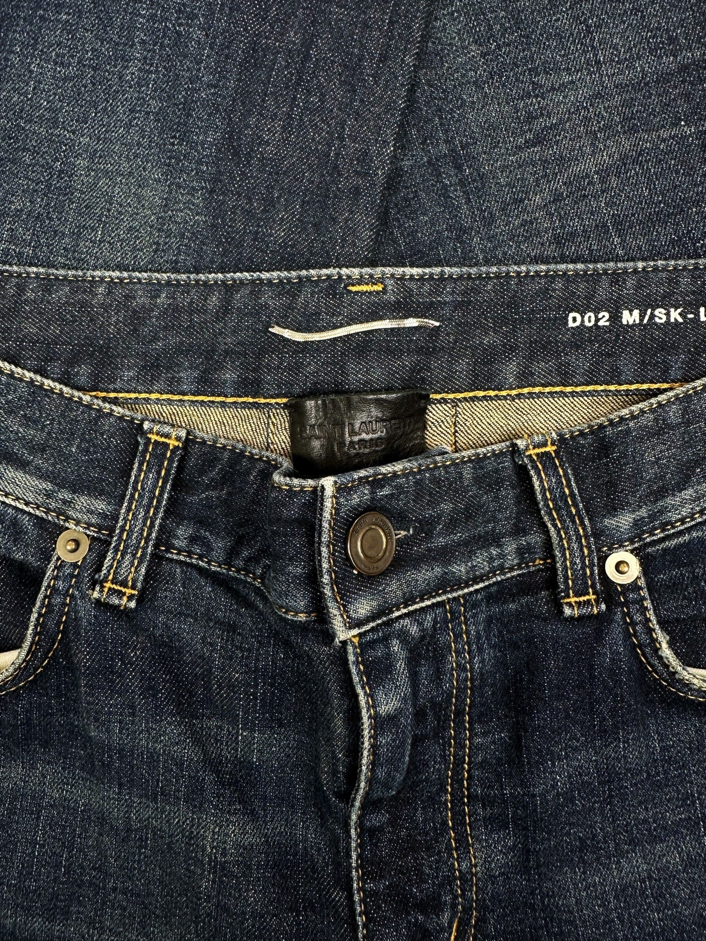 Saint Laurent Paris D02 Dark Wash 5 Pocket Denim