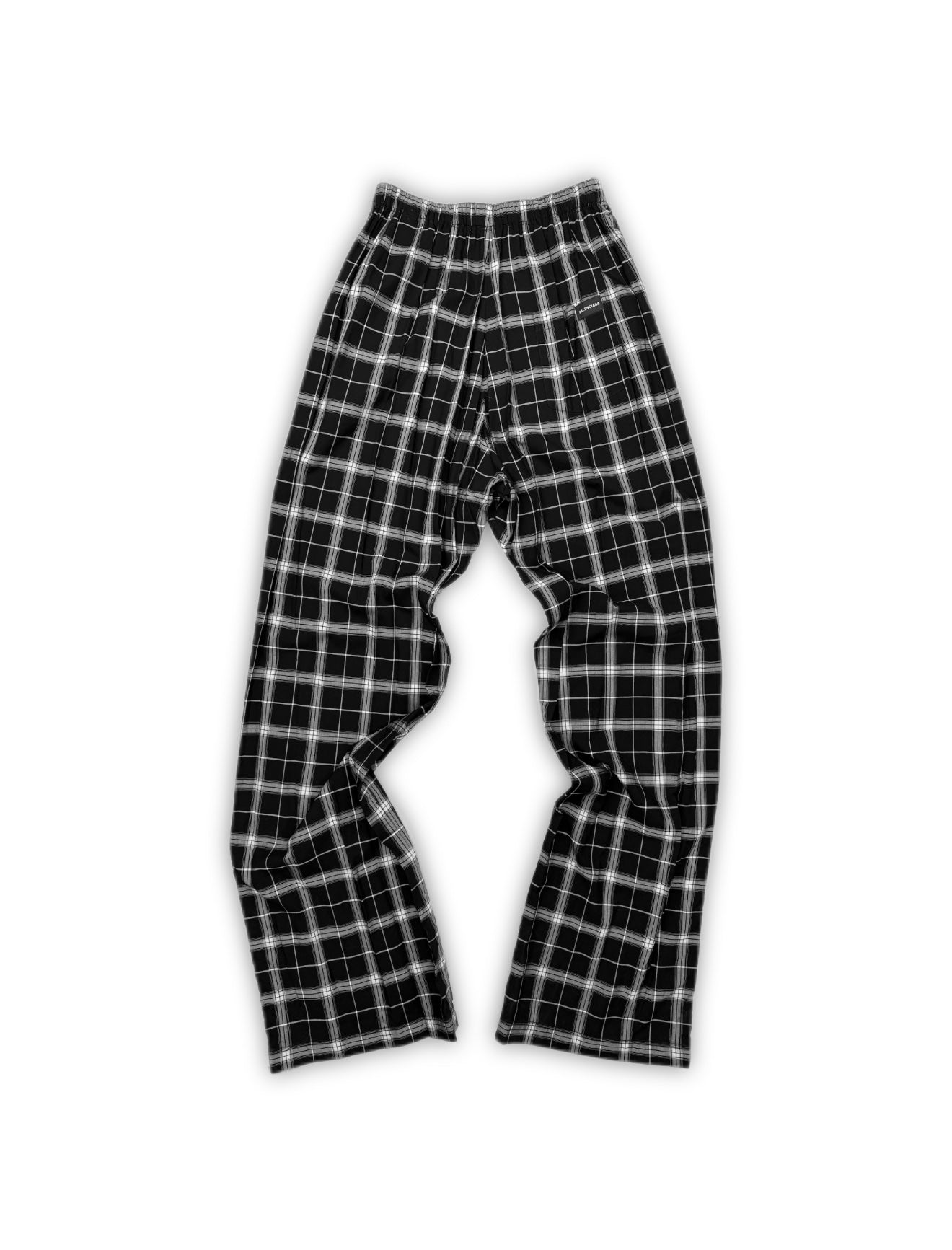 Balenciaga Plaid ‘Flannel’ Wide Cut Elasticated Baggy Pants