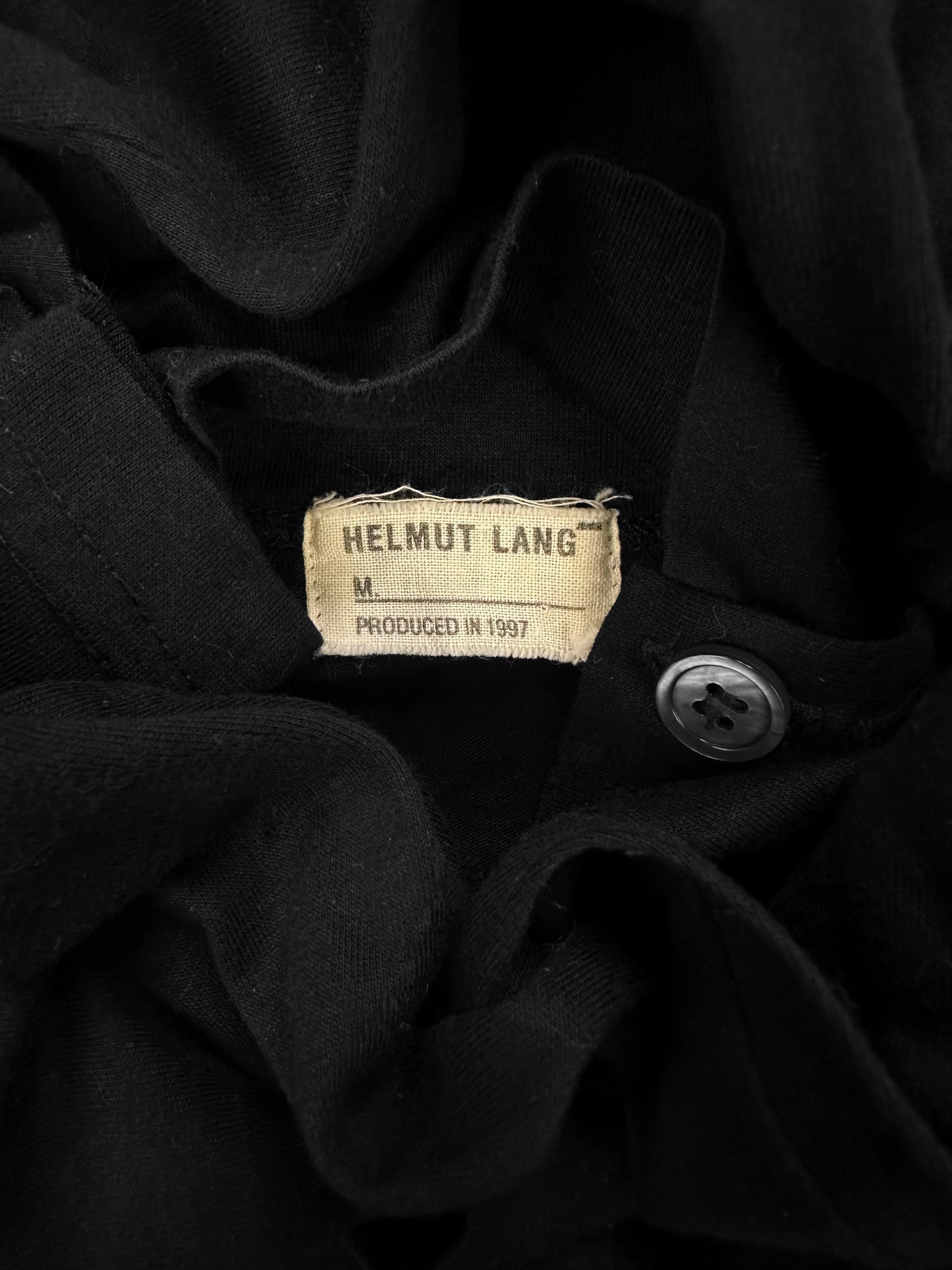 1997 Helmut Lang Button Collar ‘Cut-Out’ Elbow Turtleneck