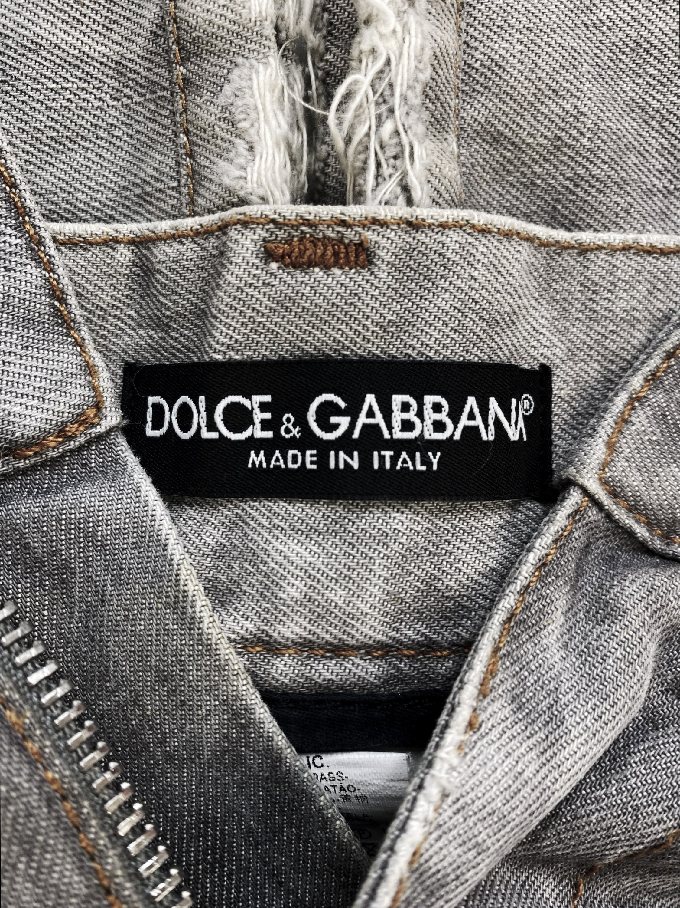 00s Dolce &amp; Gabbana Stone Wash Distressed Denim Jeans
