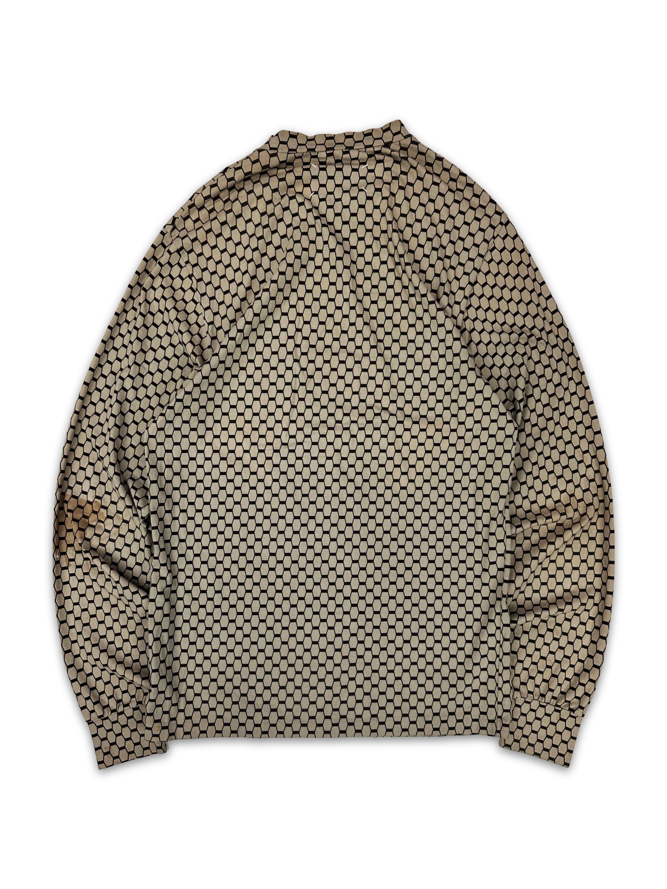 Maison Margiela ‘Hexagon’ Geometric Pattern Long Sleeve Shirt