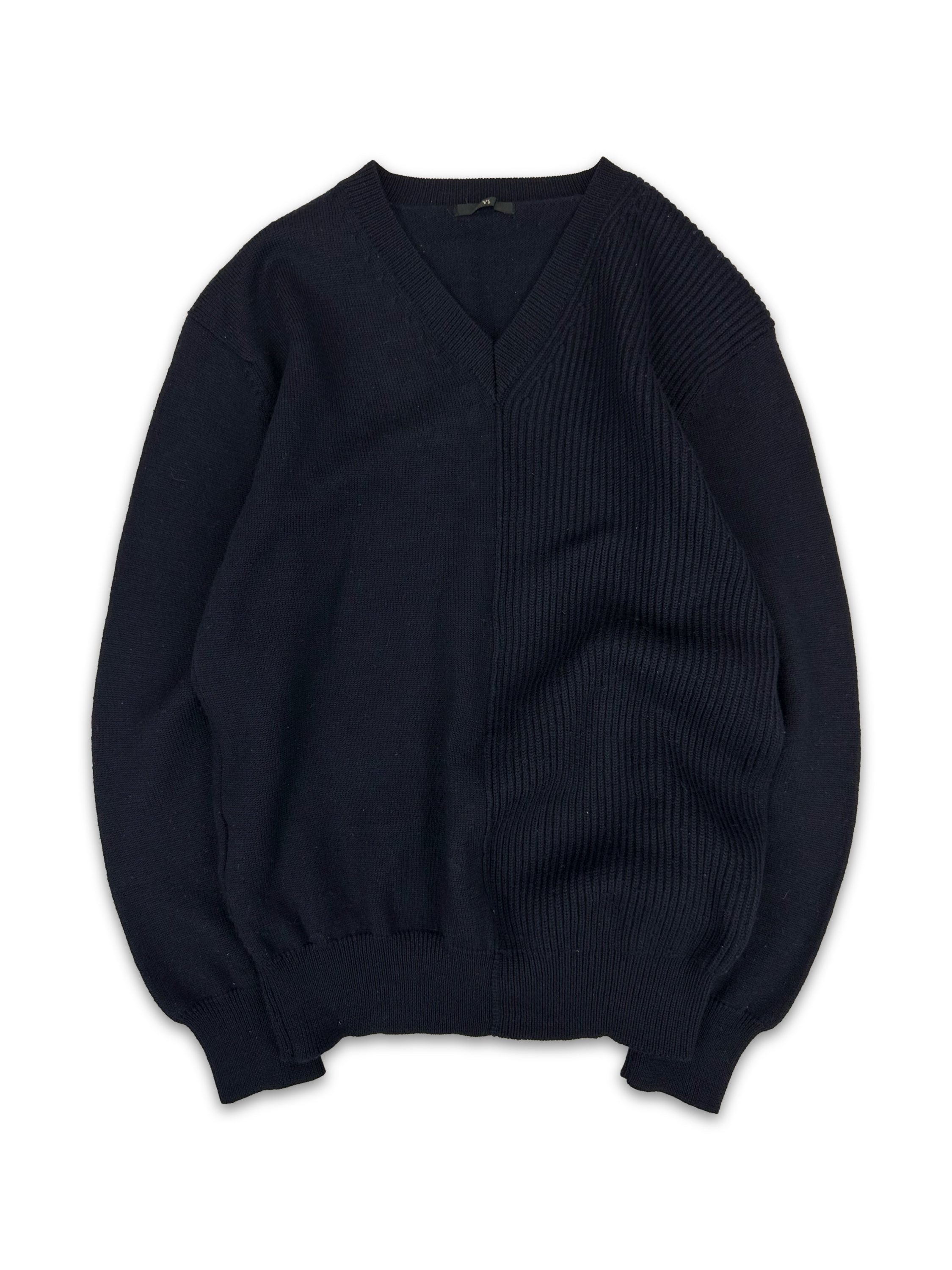 00s Yohji Yamamoto Y’s Corduory Split Knit Sweater