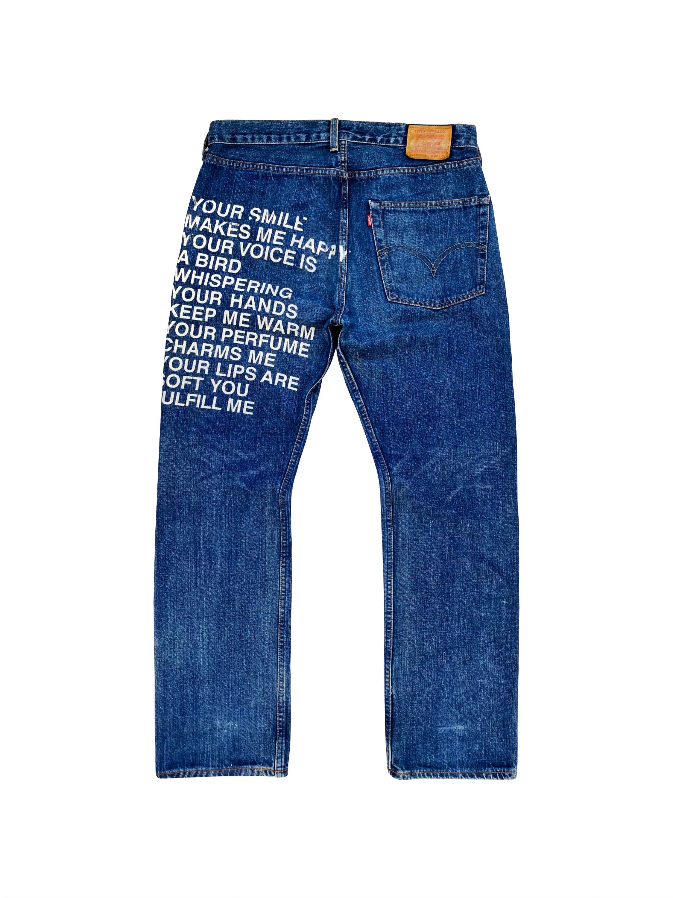 SS02 Junya Watanabe x Levi’s Poem “Fulfill Me” Denim Jeans