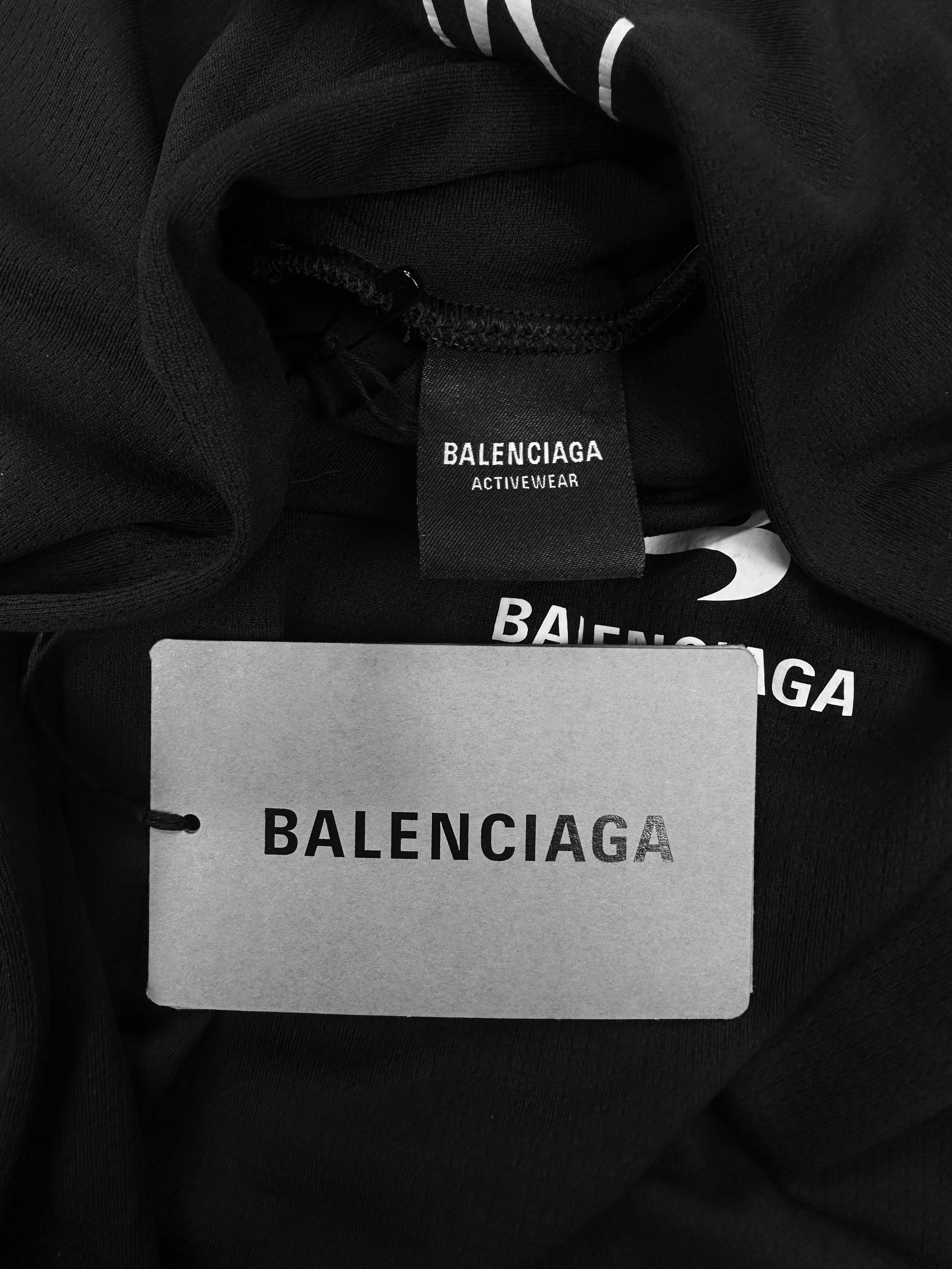 AW21 Balenciaga ‘Sporty B’ Logo Activewear Lightweight Turtleneck
