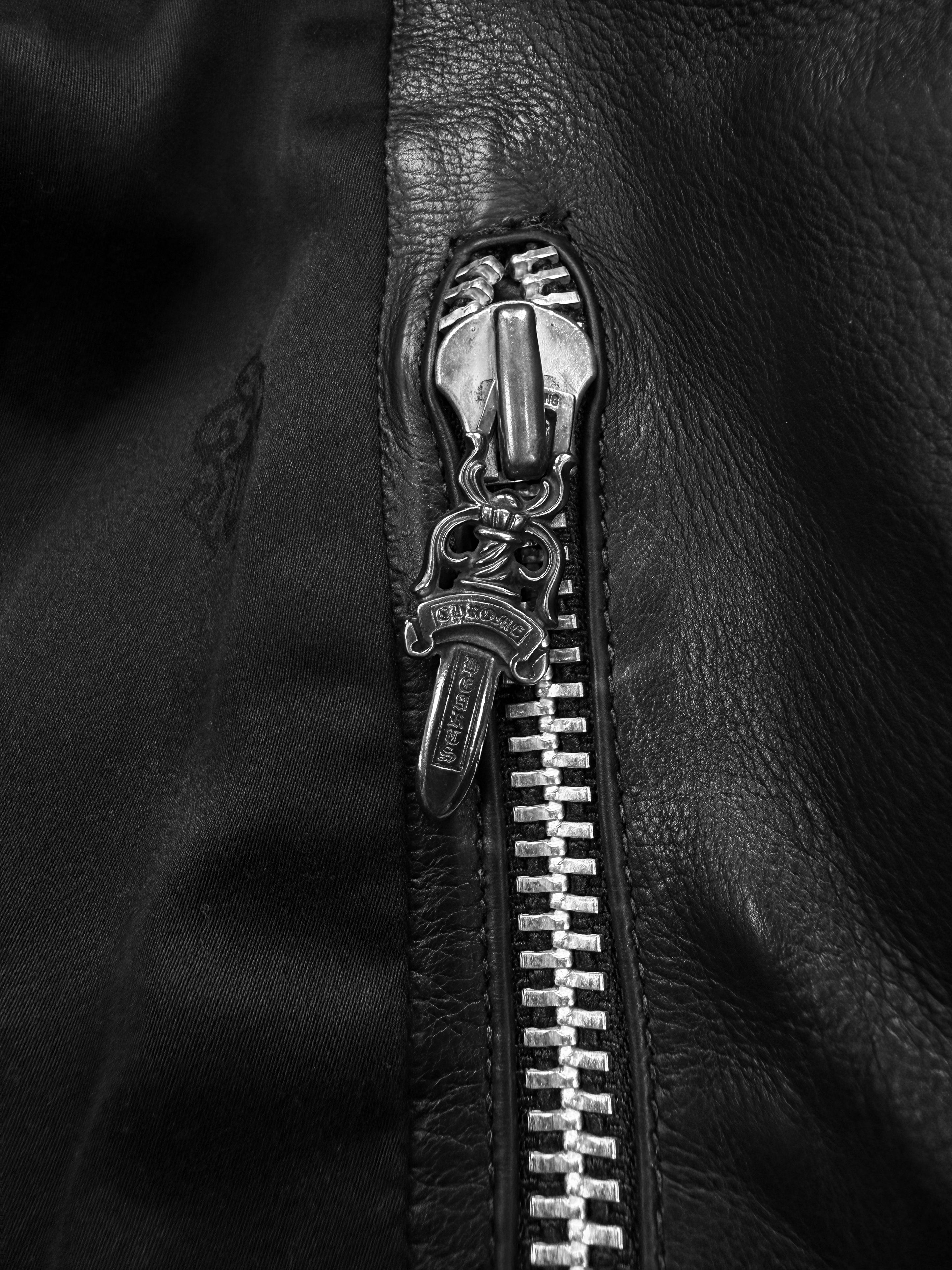 Chrome Hearts ‘Hunting’ Black Talon Button Leather Jacket