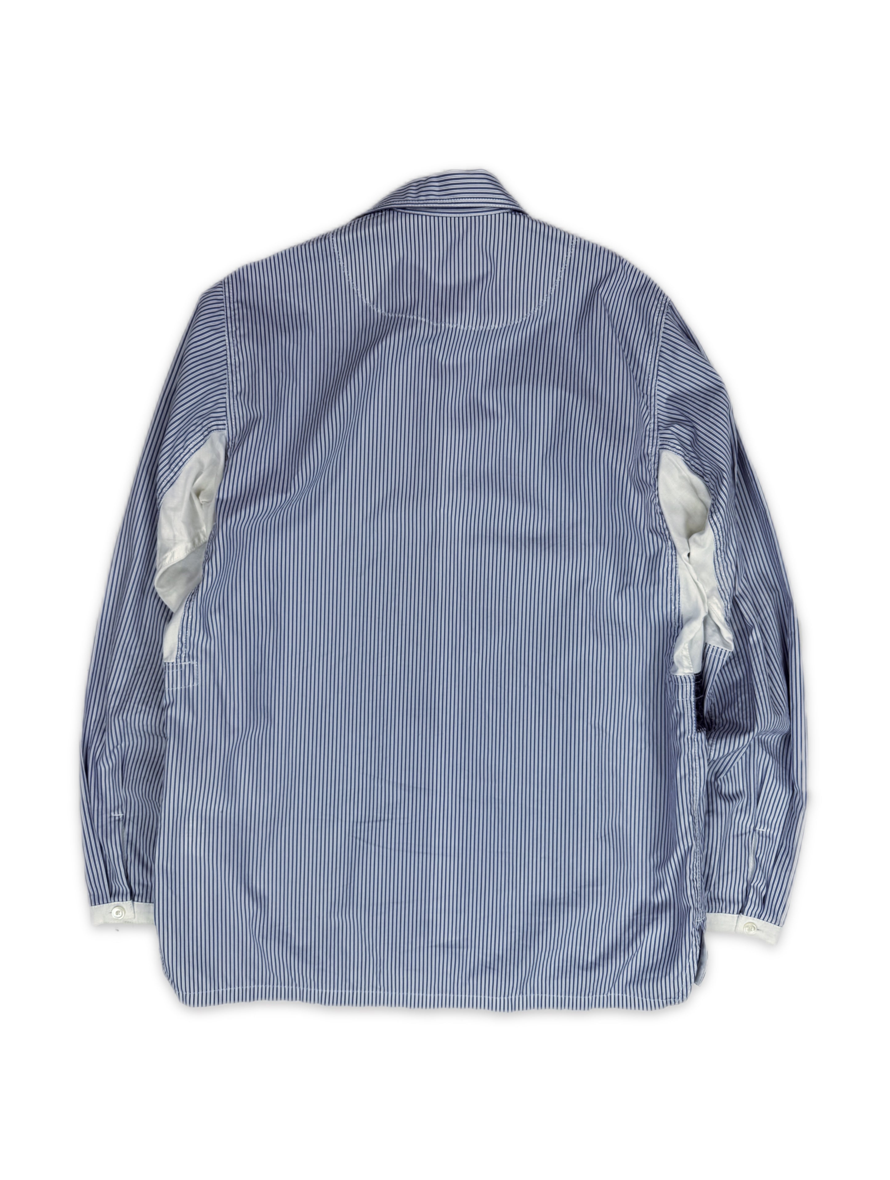 Junya Watanabe Ice Blue Patchwork Button Up Long Sleeve Shirt