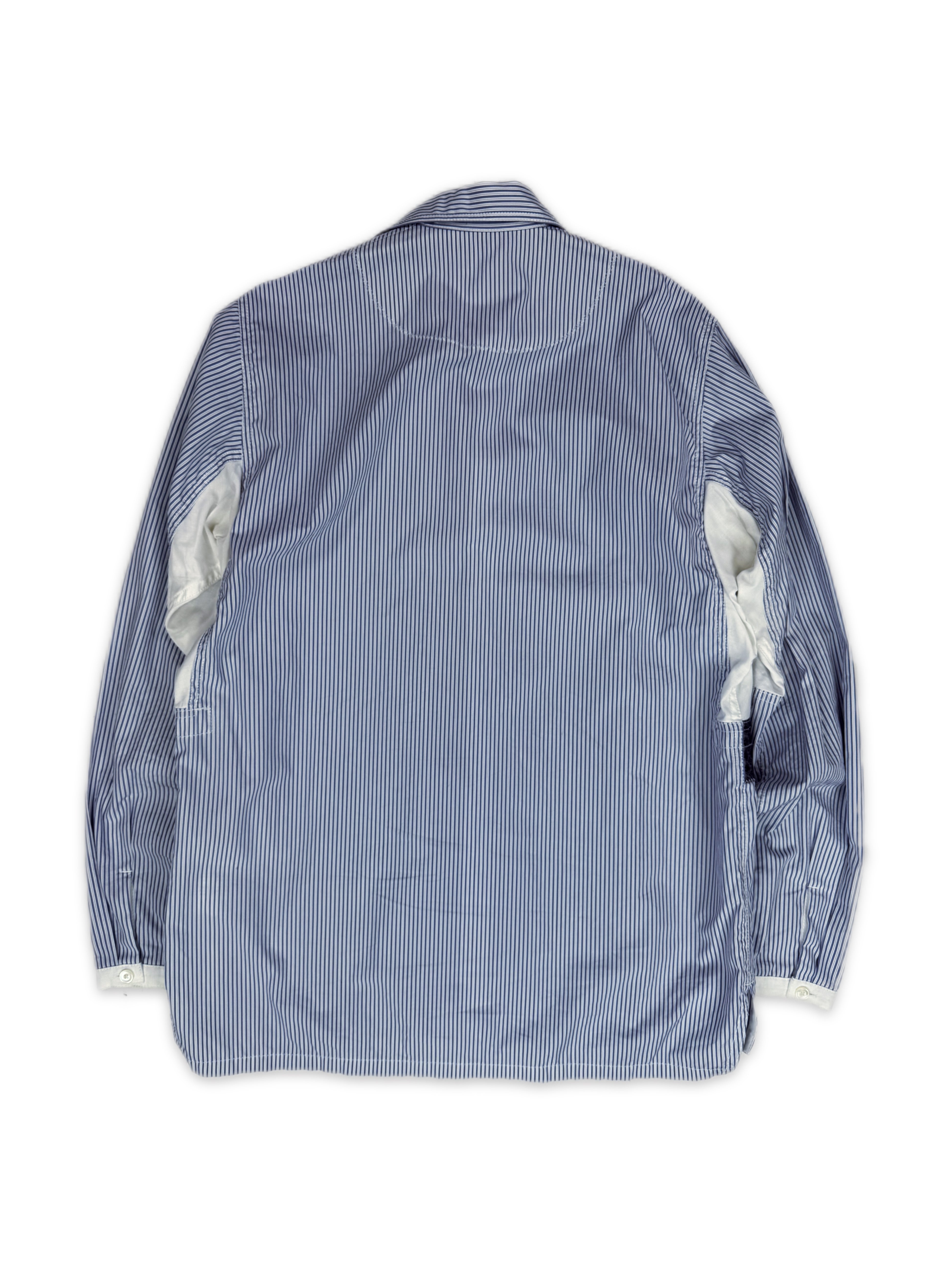 Junya Watanabe Ice Blue Patchwork Button Up Long Sleeve Shirt