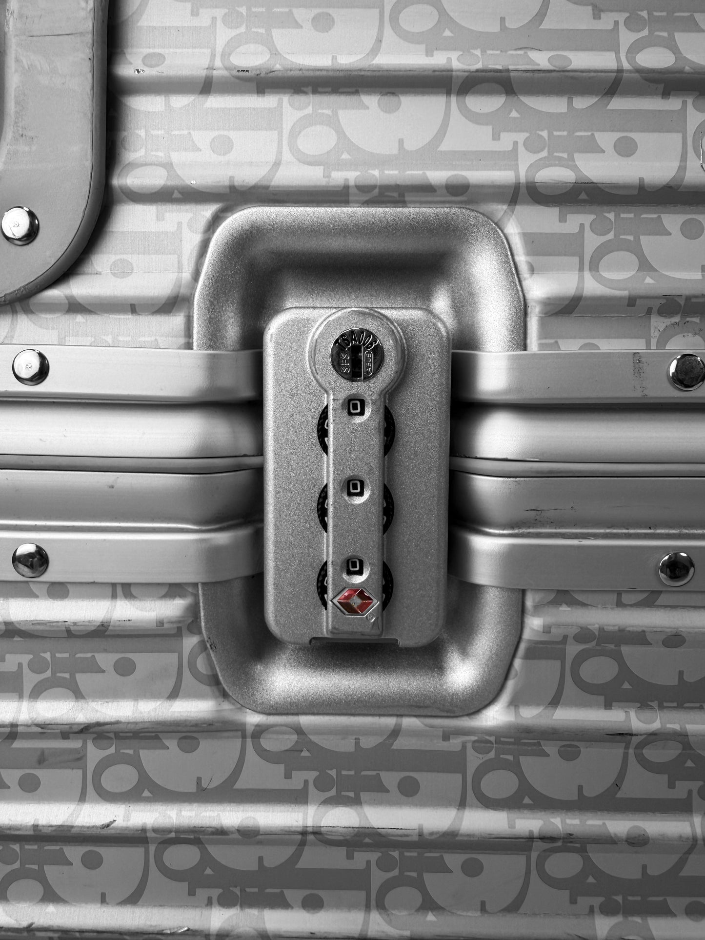 SS20 Dior x Rimowa Large Oblique Monogram 4 Wheel Aluminum Suitcase