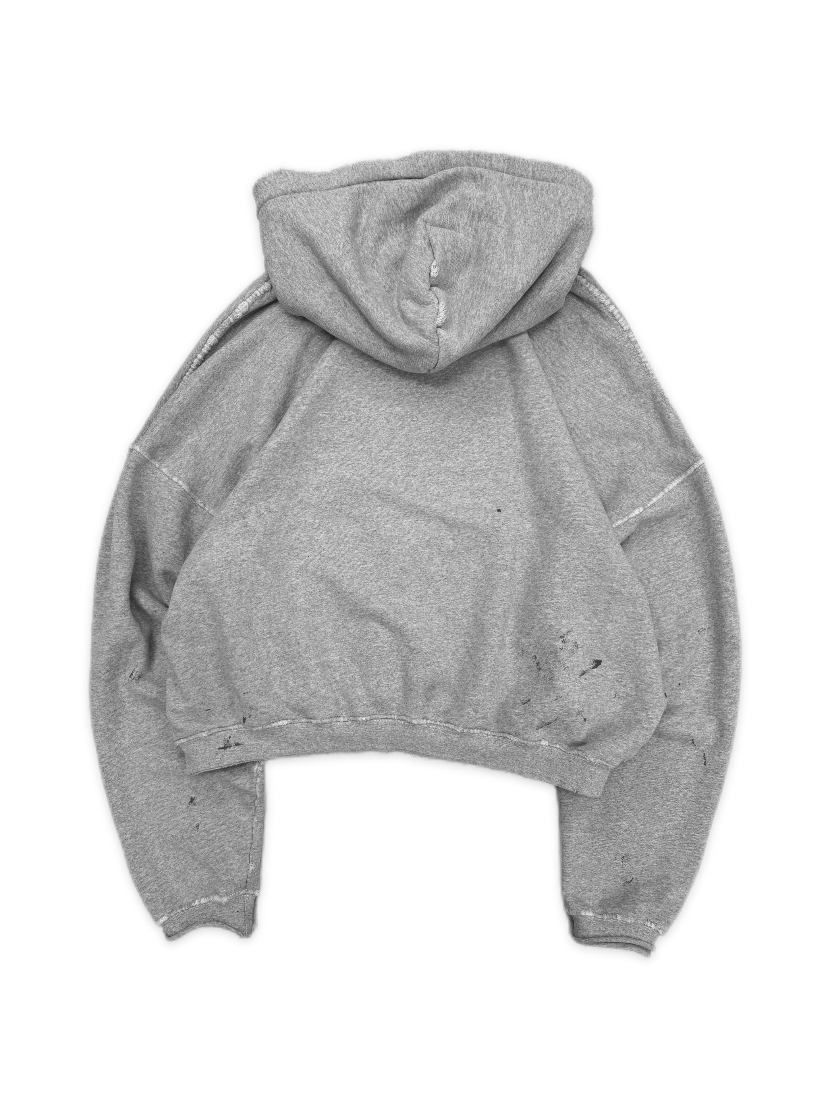 Enfants Riches Deprimes Grey Distressed Paint Logo Grey Hoodie