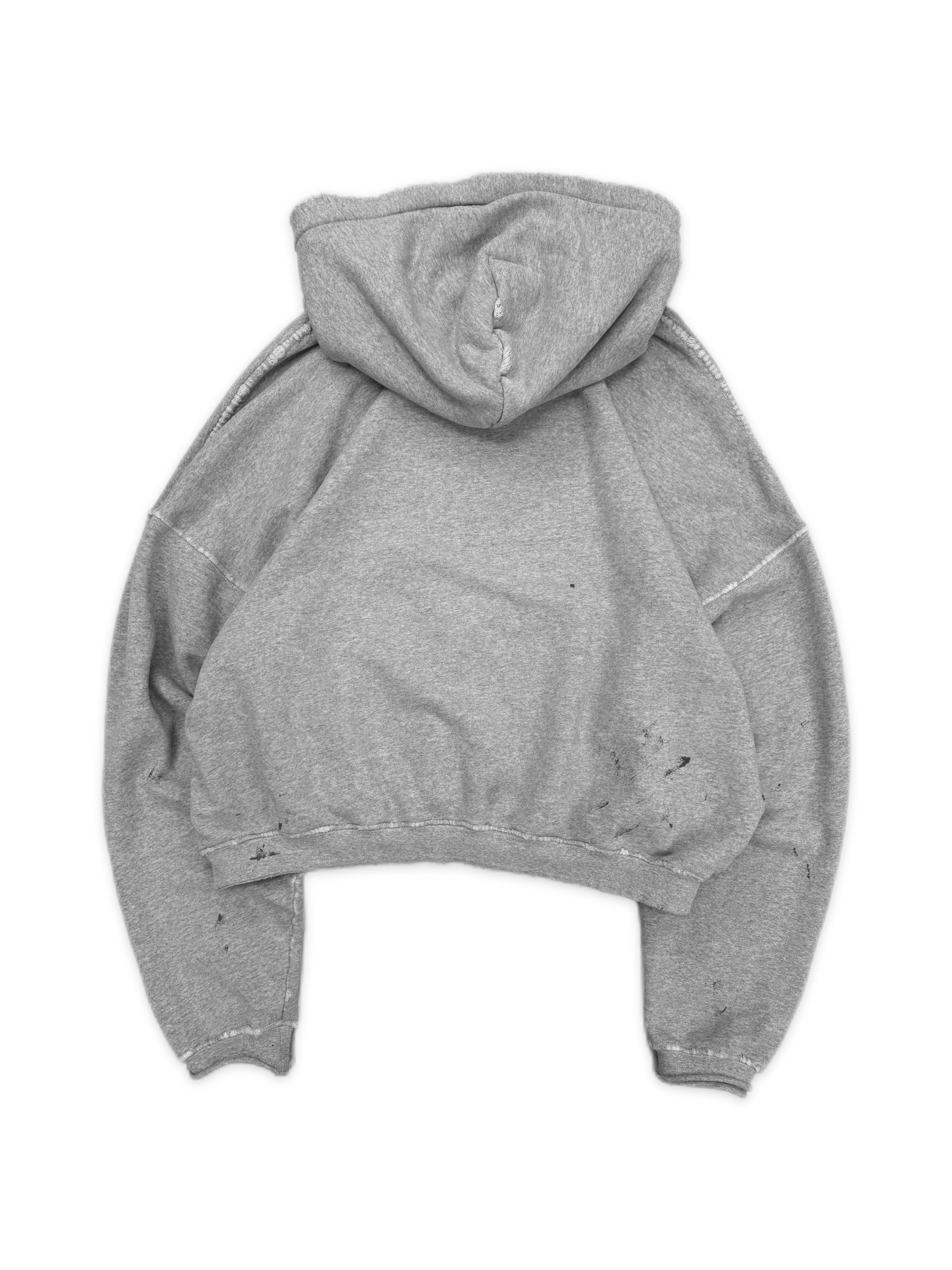Enfants Riches Deprimes Grey Distressed Paint Logo Grey Hoodie
