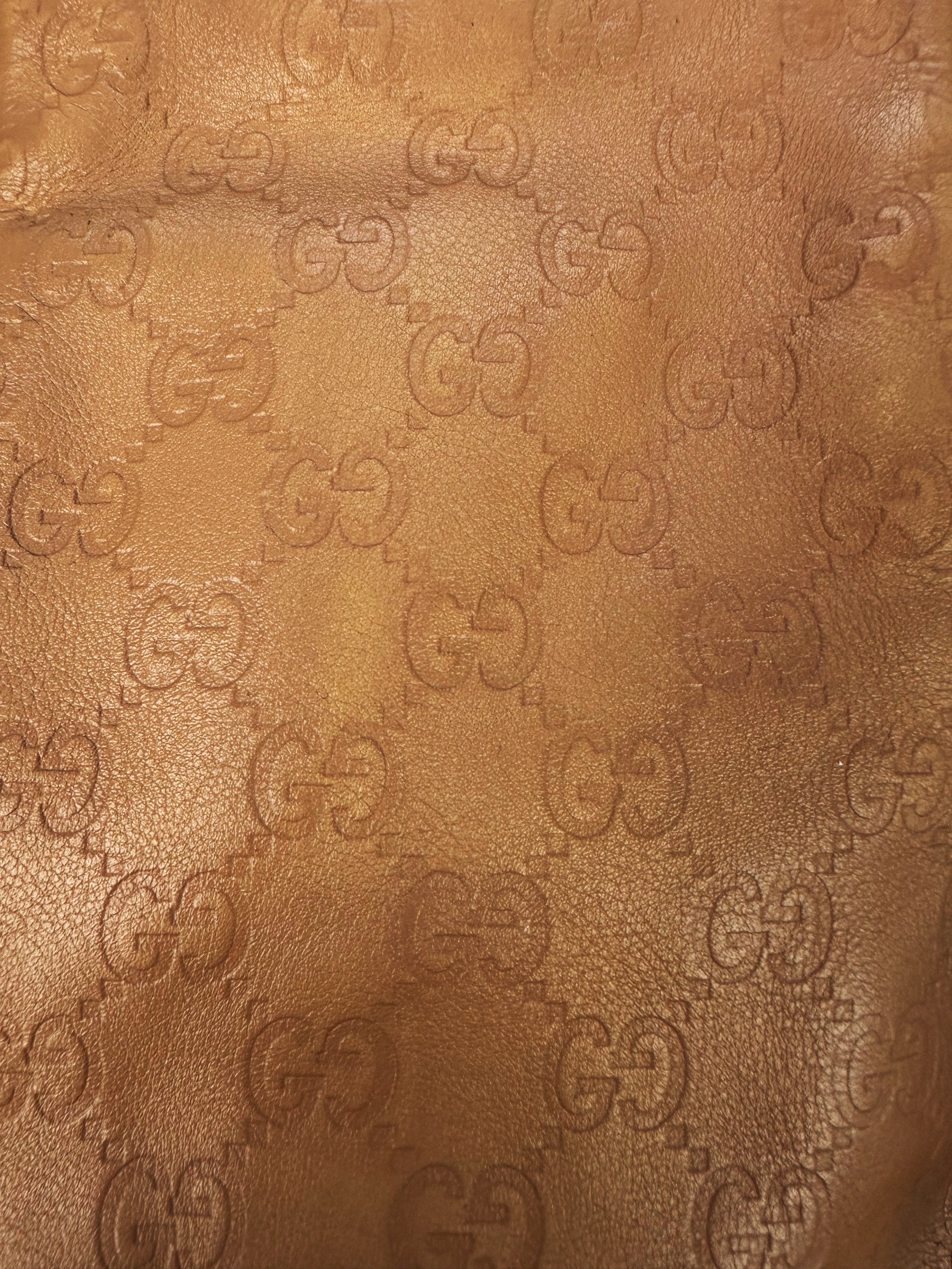 Gucci Beige ‘Guccissima’ Embossed GG Monogram Leather Handbag