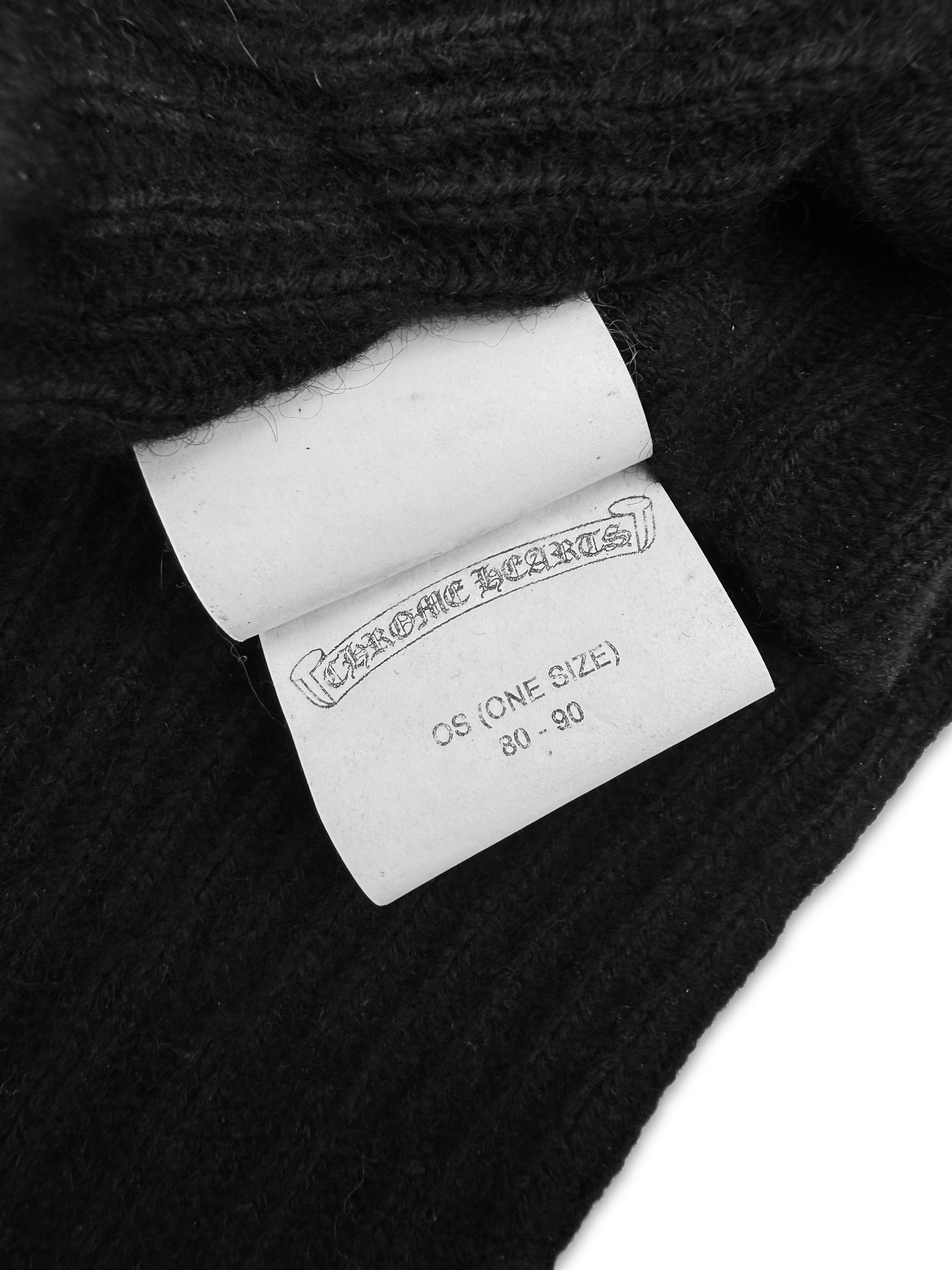 Chrome Hearts Leather Plus Patch Sticky Fingerless Gloves