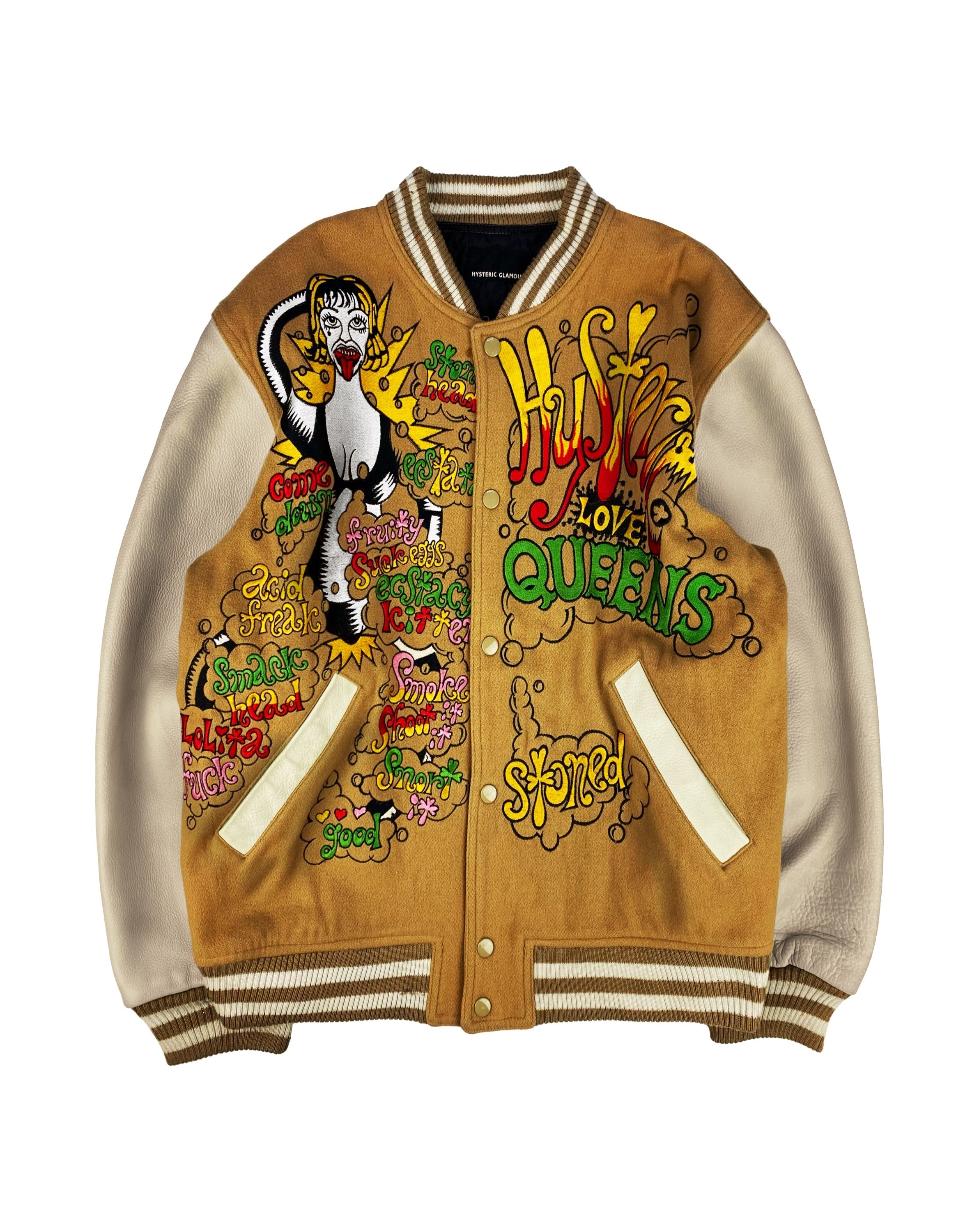 90s Hysteric Glamour ‘Pothead Punishment’ Ecstasy Varsity Jacket