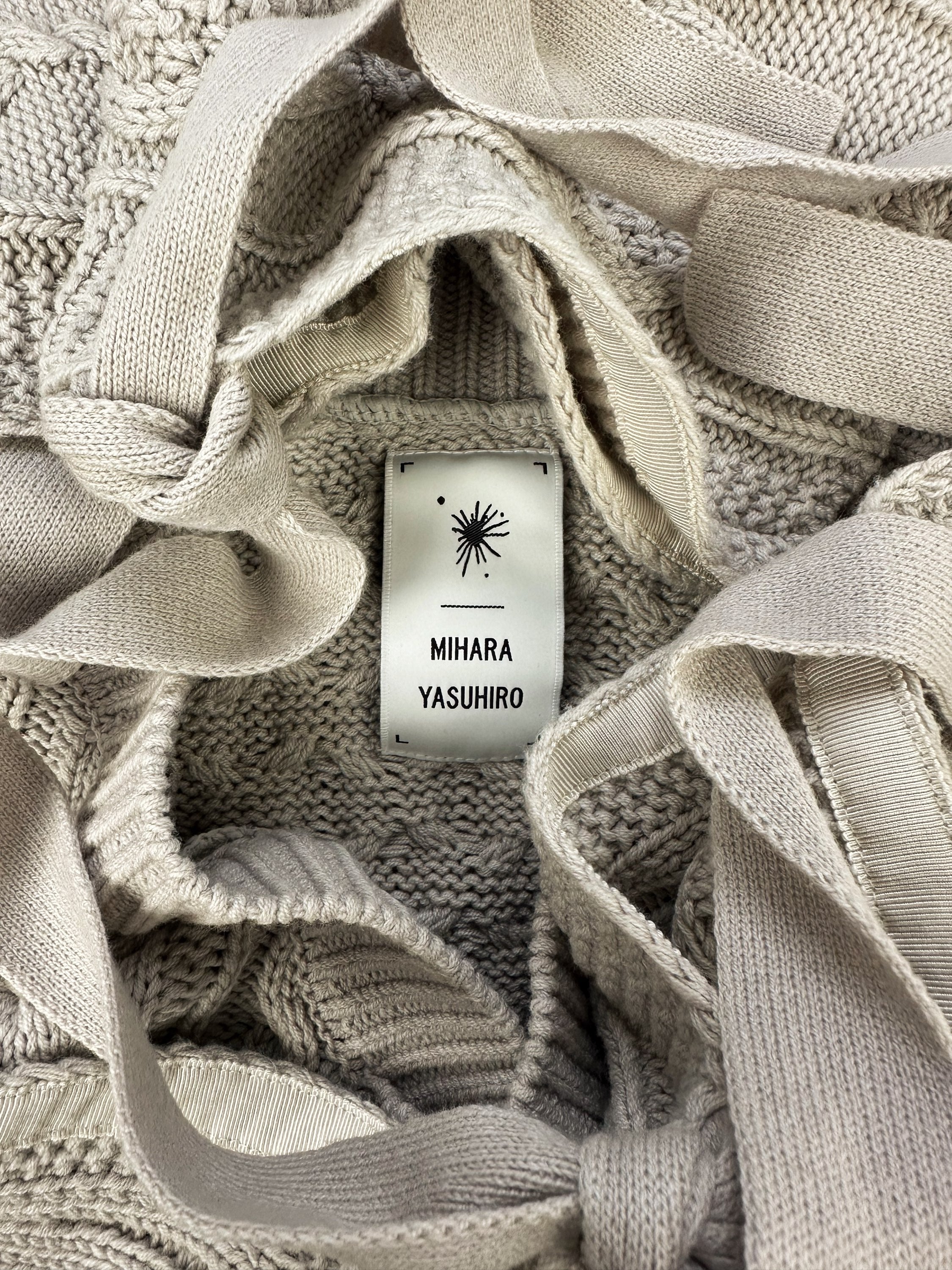 Mihara Yasuhiro Heavy Weight ‘Cable Knit’ Cropped Sweater