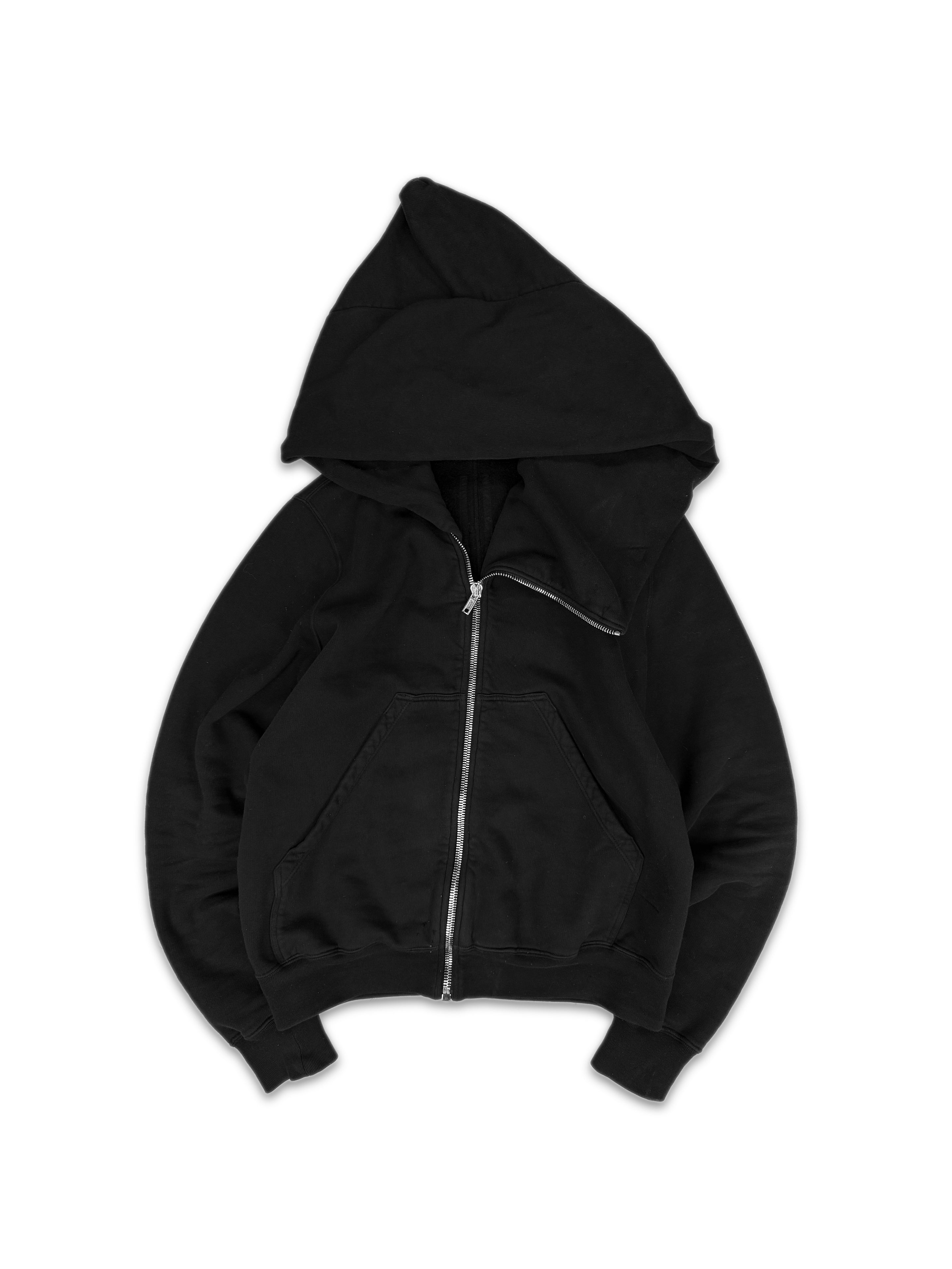 AW20 Rick Owens ‘Mountain’ Asymmetric Zip-up Hoodie