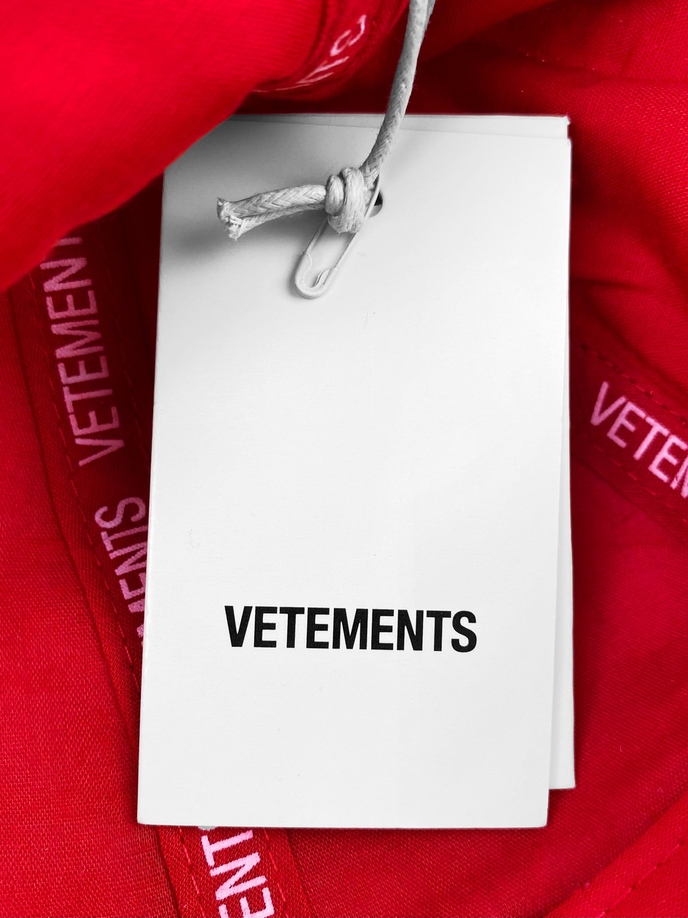 Vetements “Haute Couture” Flag Strap-back Cherry Red Hat