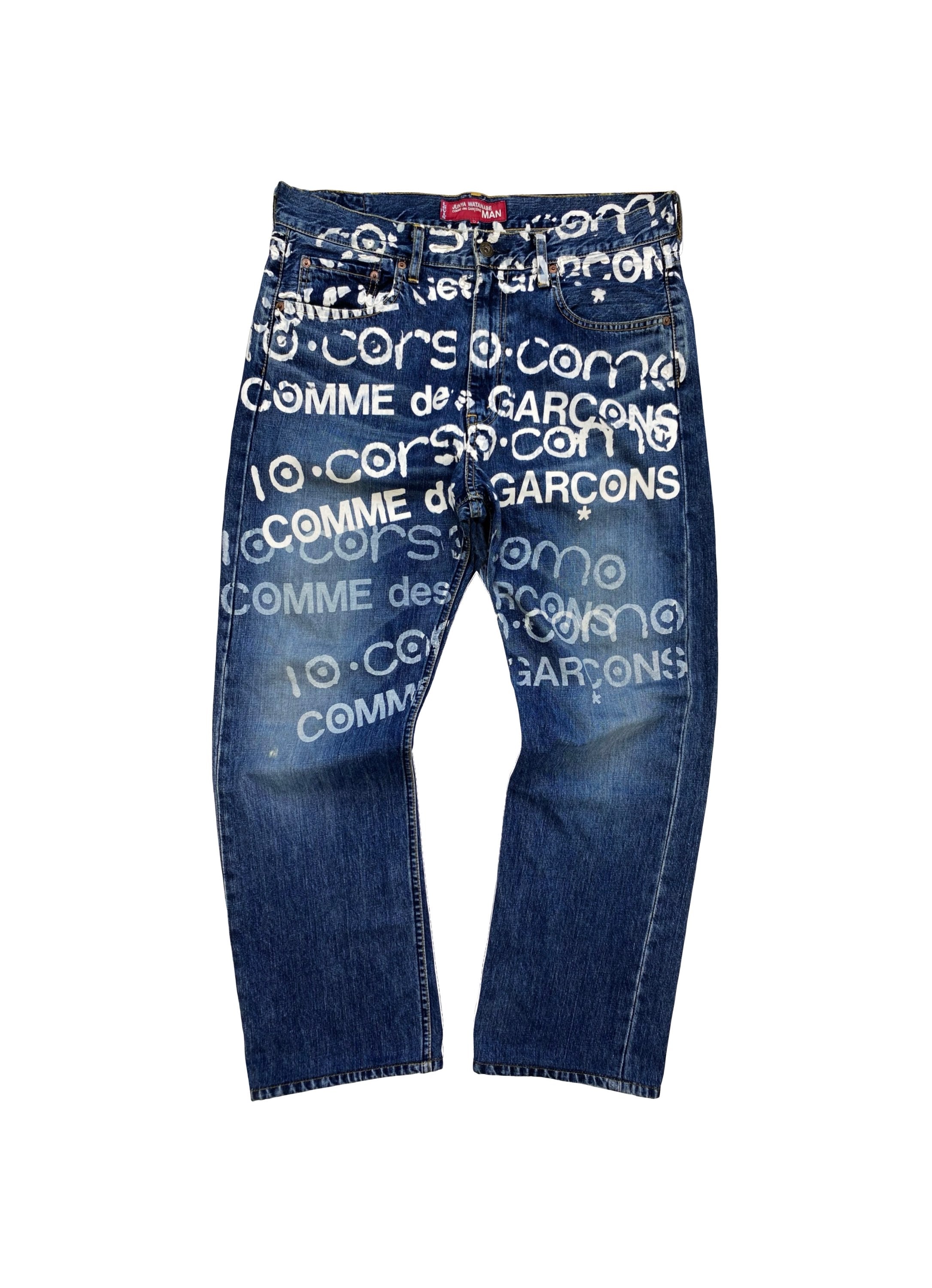 SS03 Junya Watanabe x 10 Corso Como Graffiti Hand Painted Denim