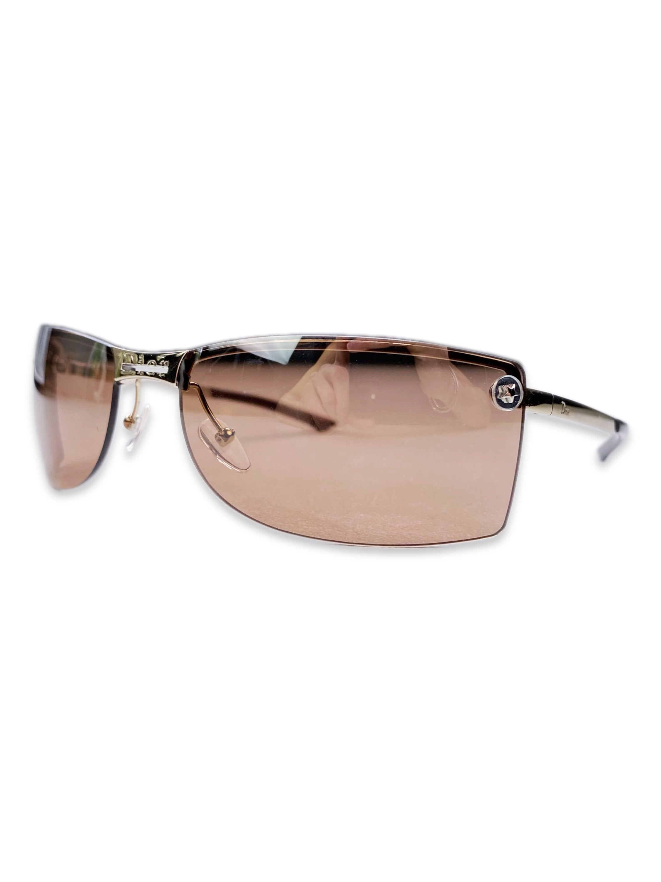 2000’s Dior Star Motif Warm Tint Metallic Sunglasses