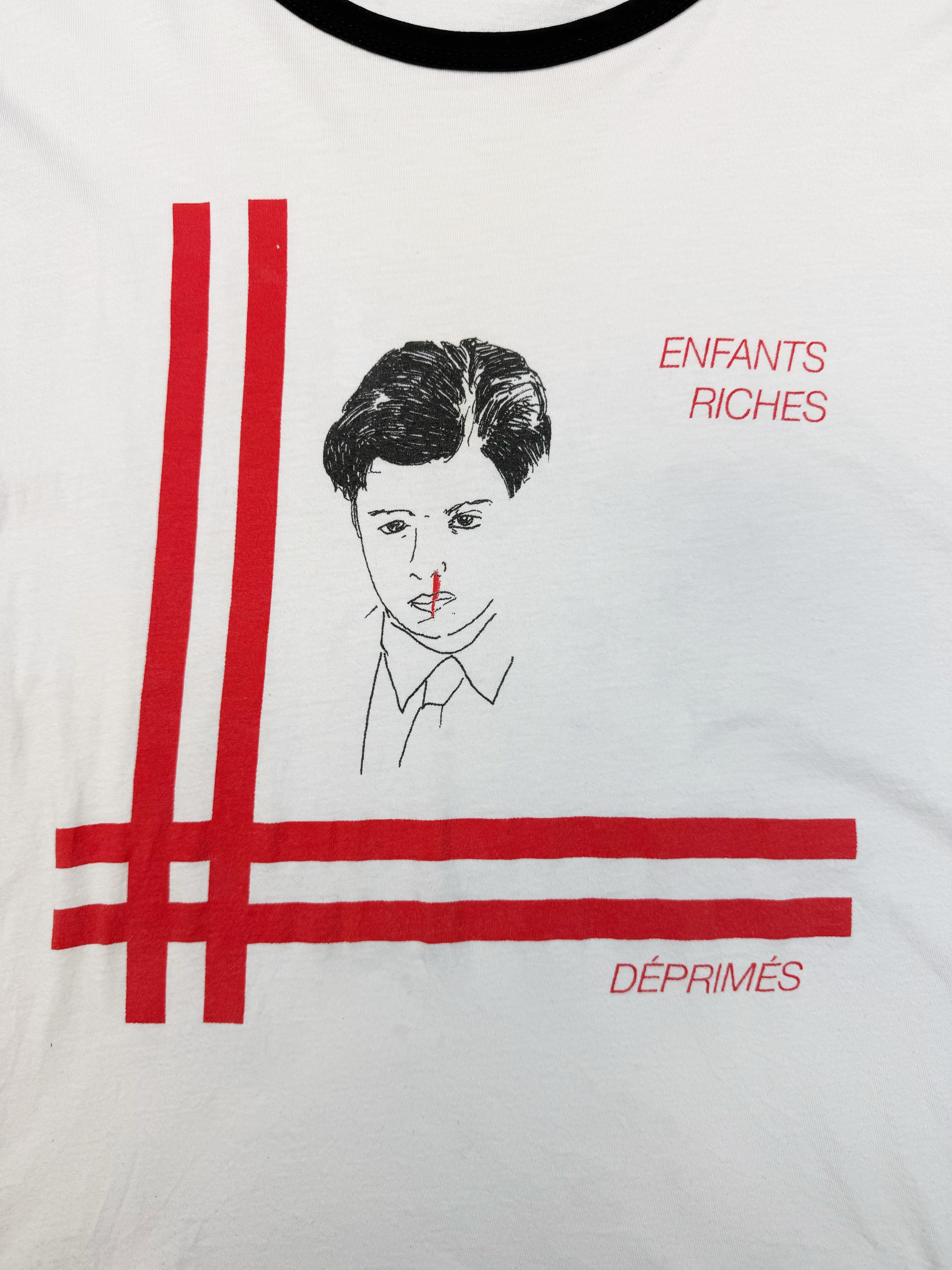 SS18 Enfants Riches Deprimes ‘Nosebleed’ Cropped Two Tone T-Shirt