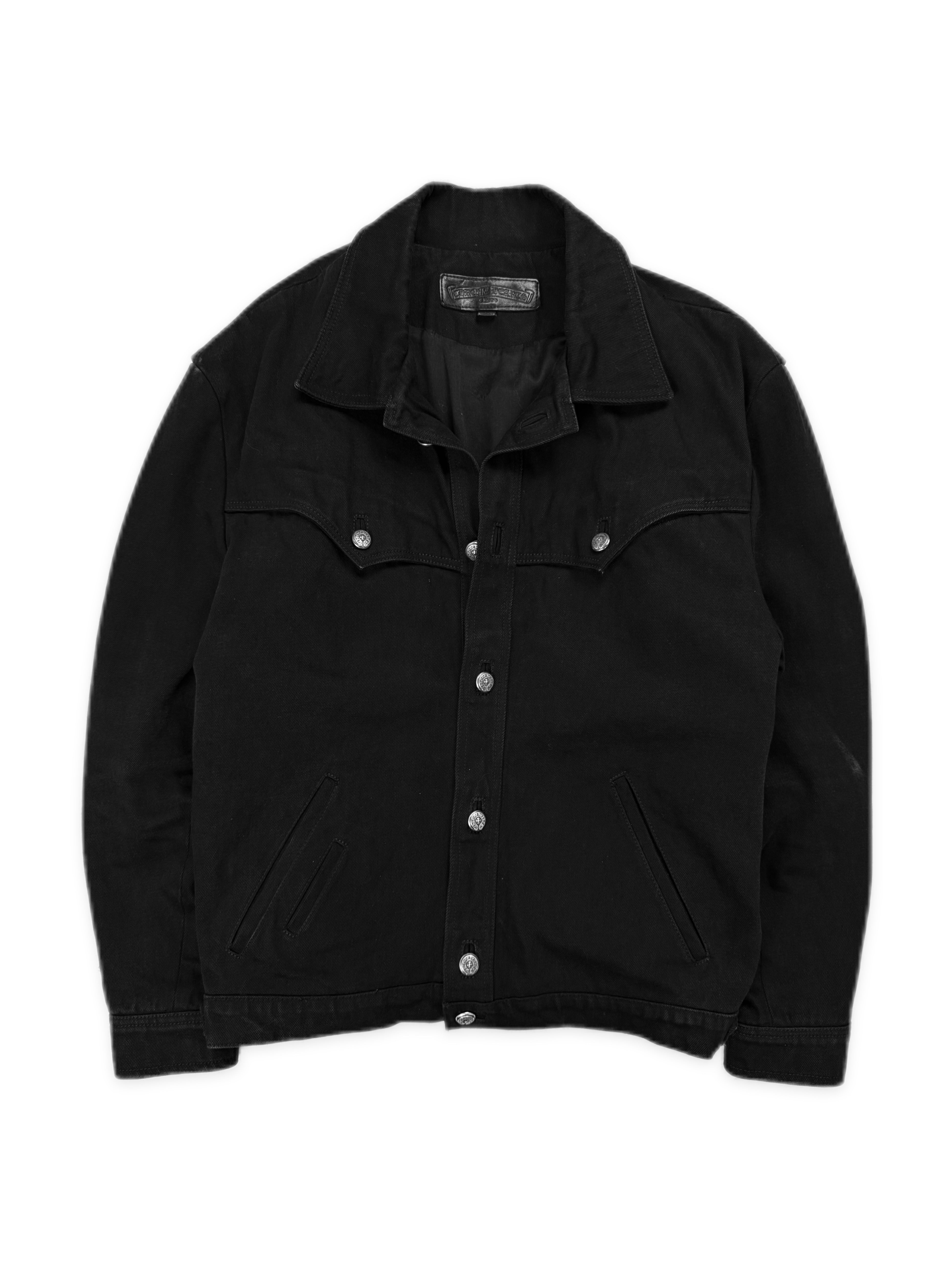 Chrome Hearts Western Fleur De Lis .925 Silver Denim Trucker Jacket