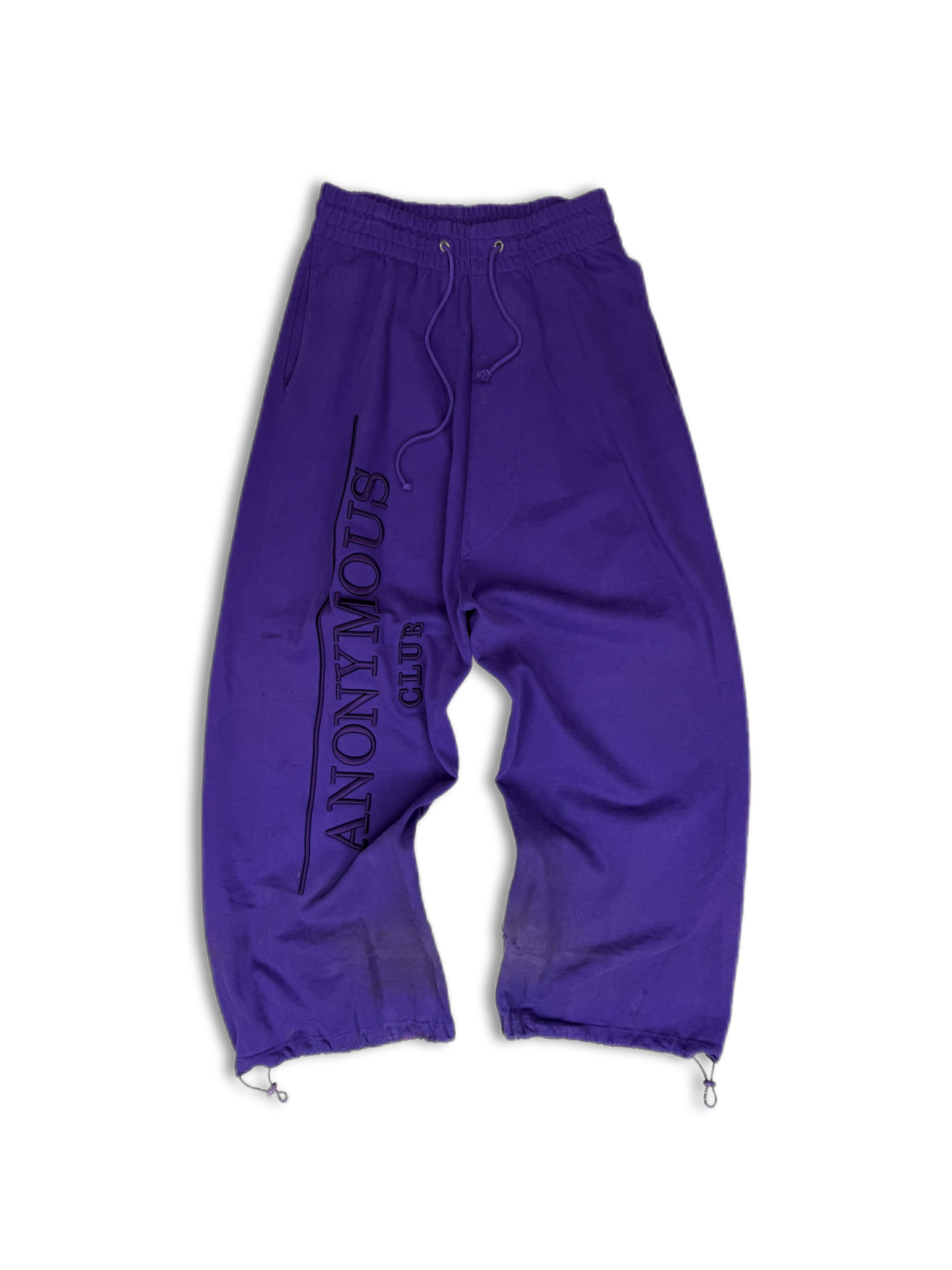 ANONYMOUS CLUB BY SHAYNE OLIVER PURPLE BAGGY SWEAT PANTS