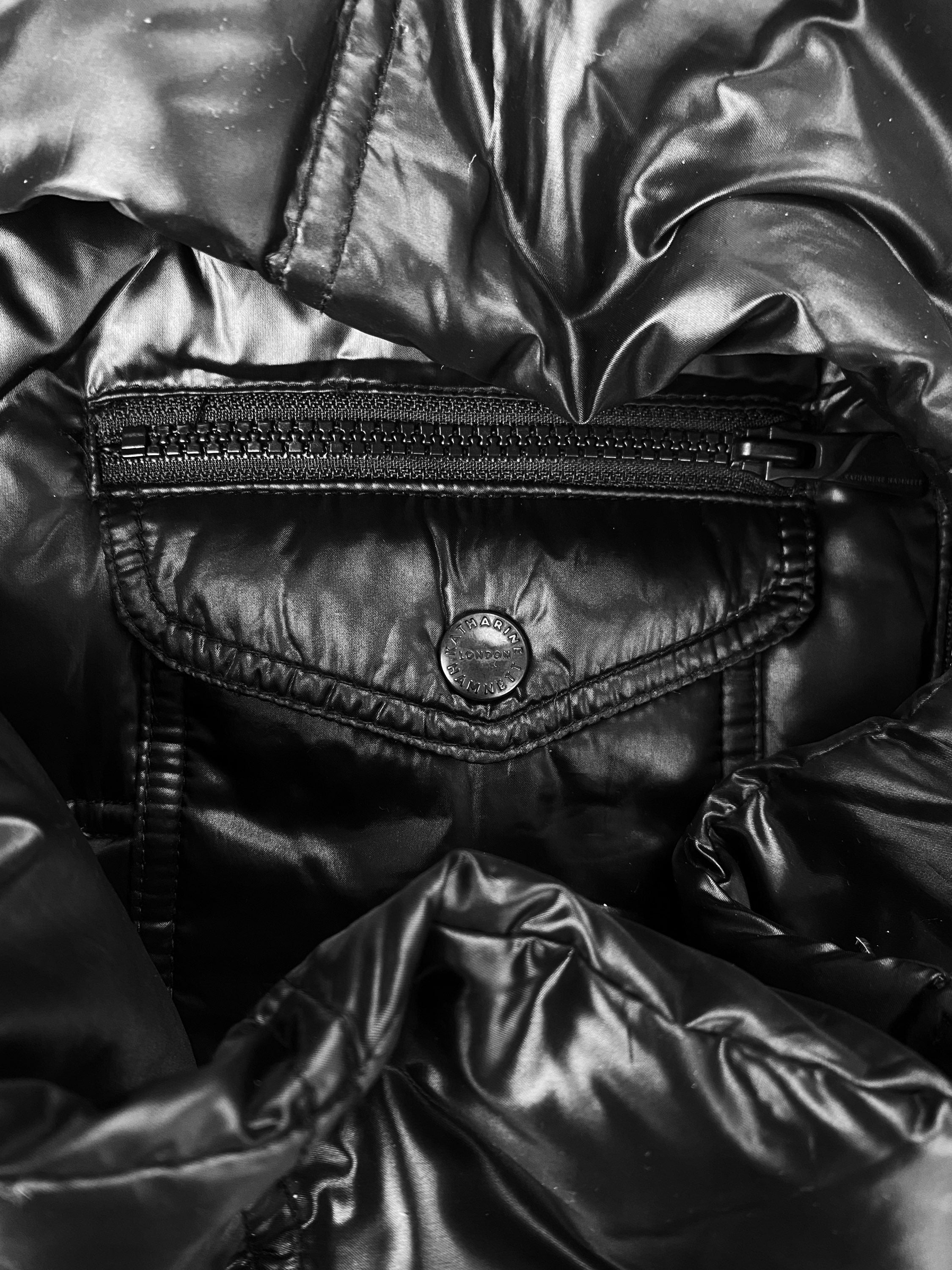 00s Katharine Hamnett Black Down Fill Puffer Jacket