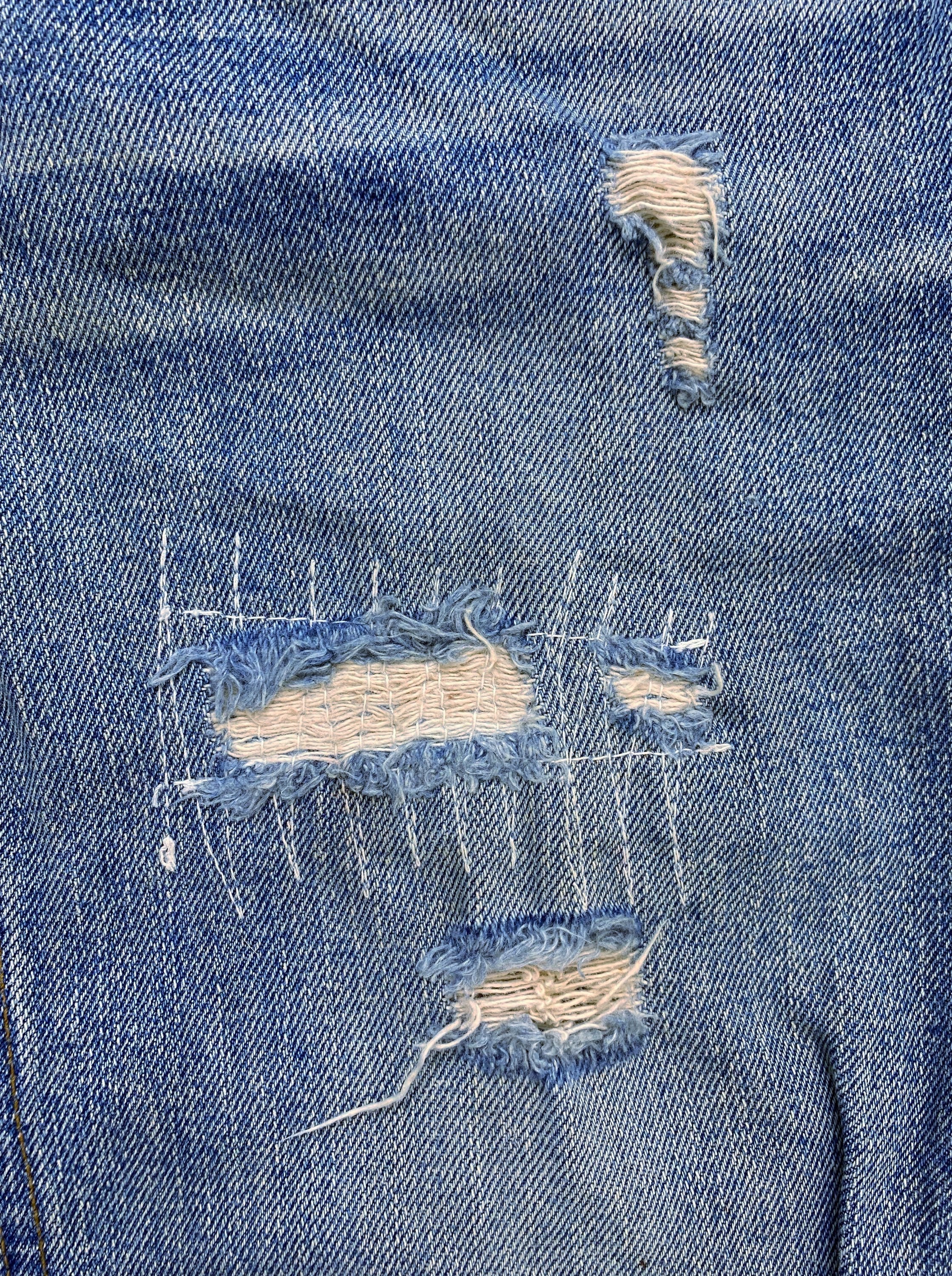 Dolce & Gabbana Light Wash Distressed Reworked Denim Jeans