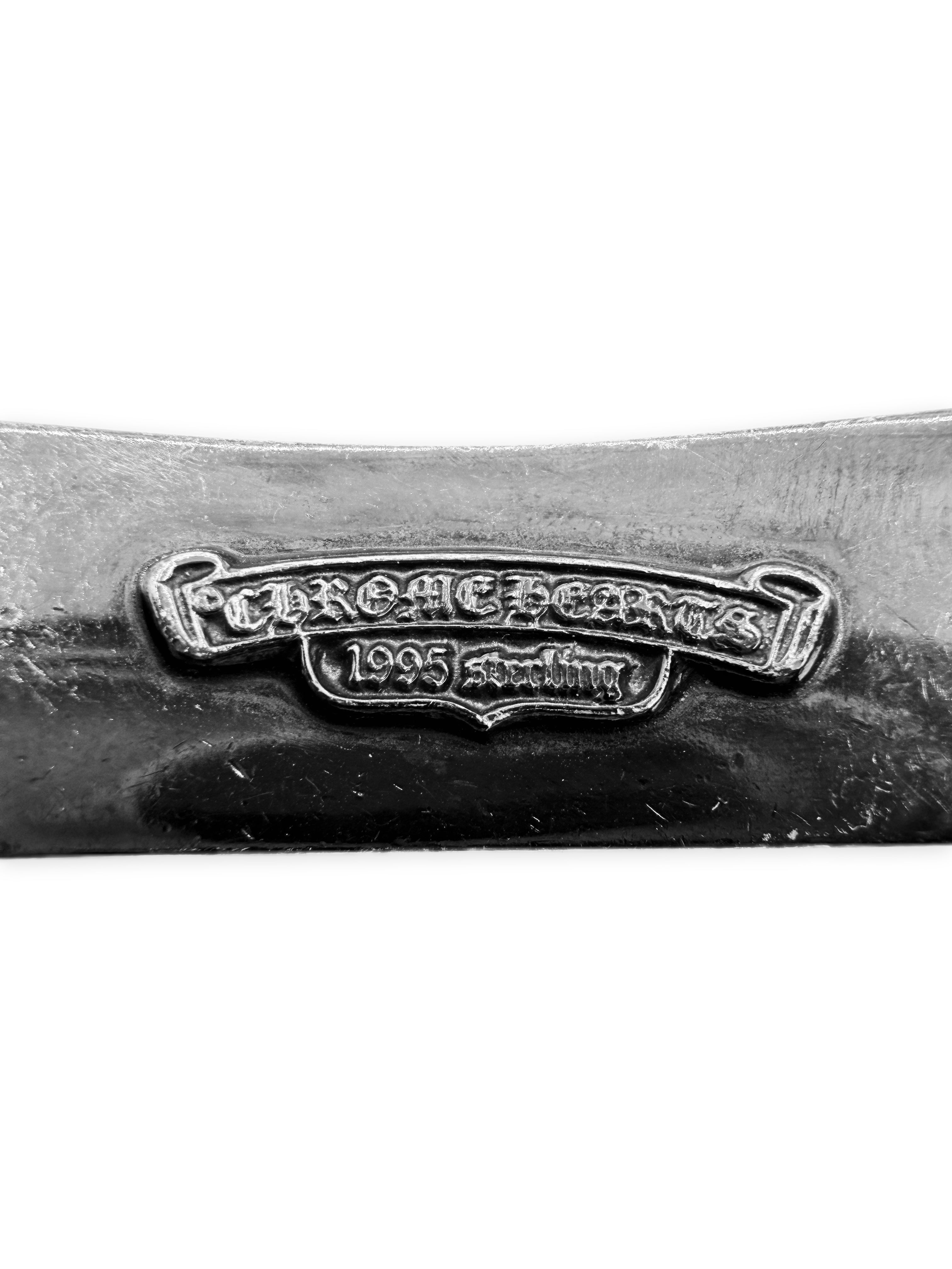 Chrome Hearts Black Rhodium Dagger ID Cuban Link 8.5 inch Bracelet