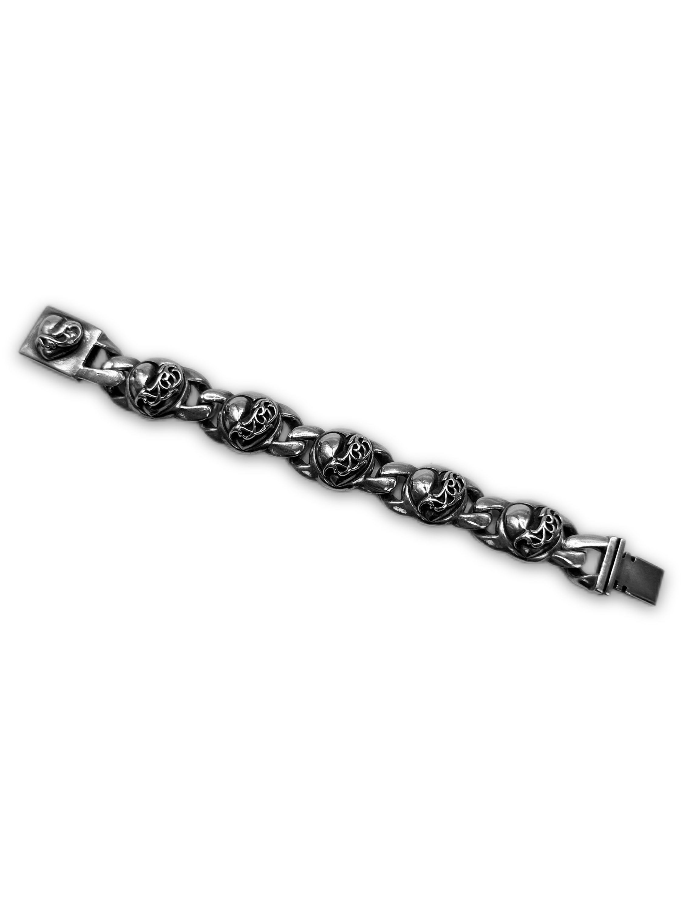 Chrome Hearts ‘Heart’ Cuban Link .925 Silver Heavy Bracelet