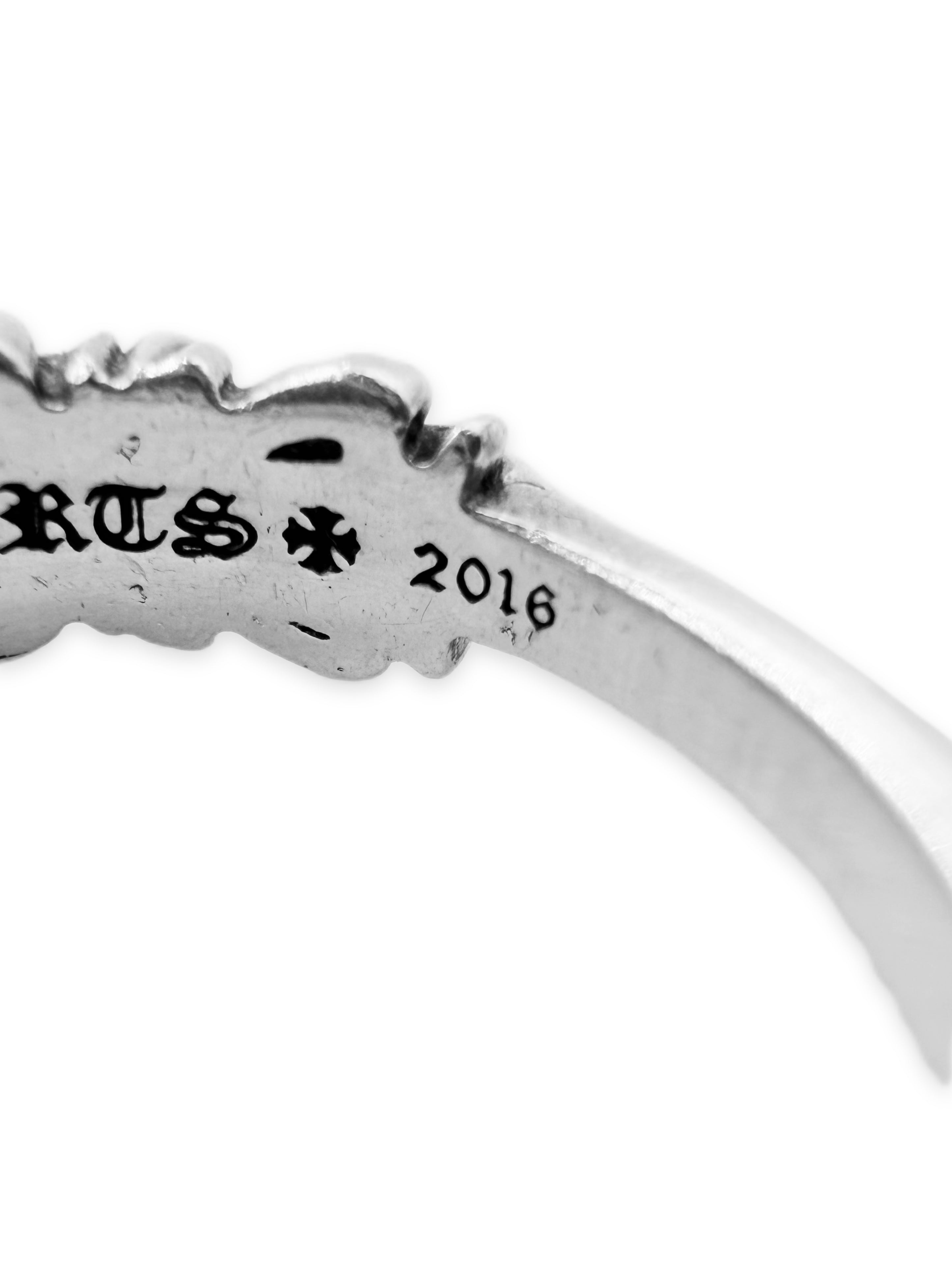 Chrome Hearts Pavé Diamond Floral .925 Silver Ring