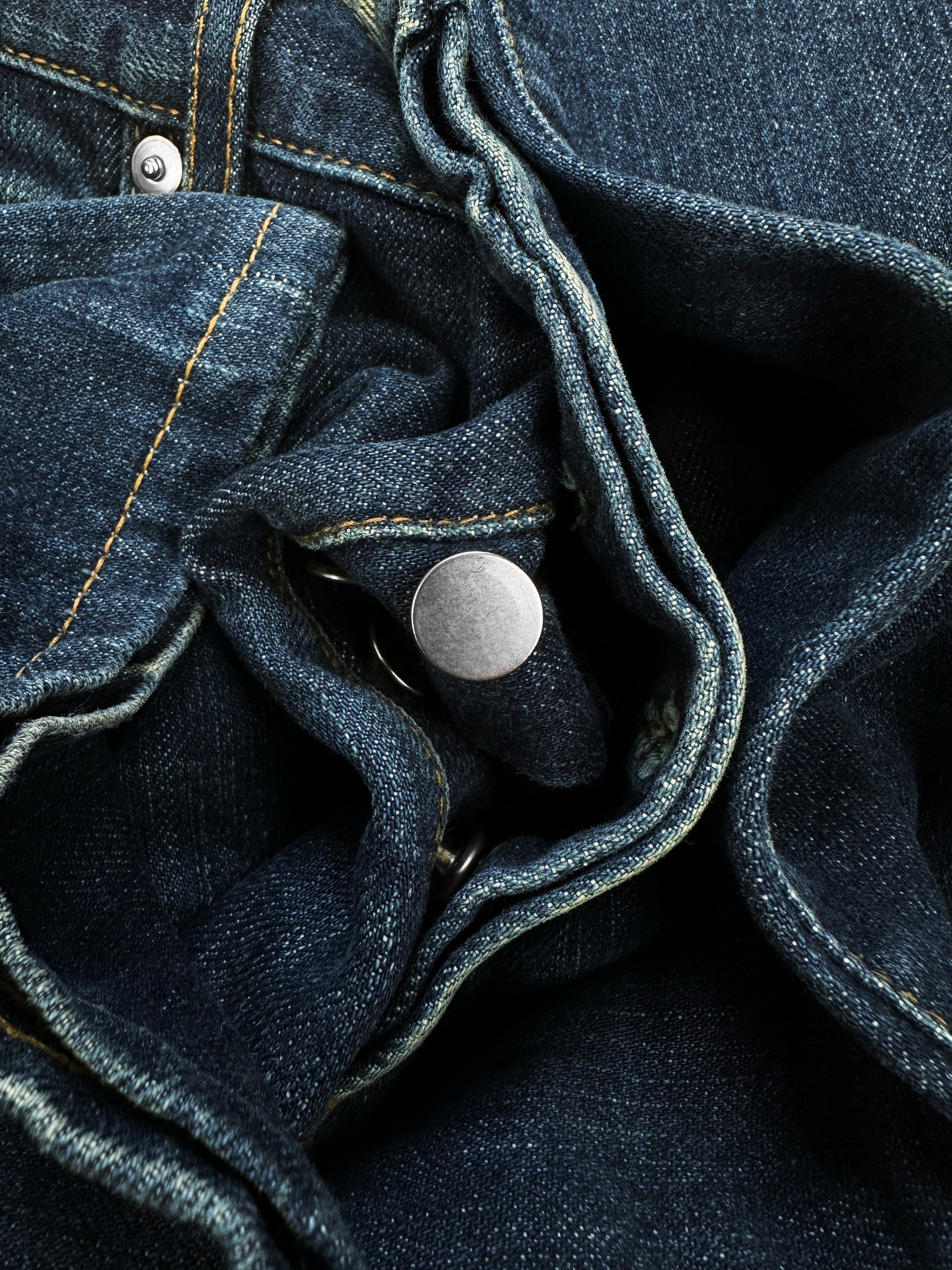 00s Dior by Hedi Slimane Dark Wash Blue Darted Jeans