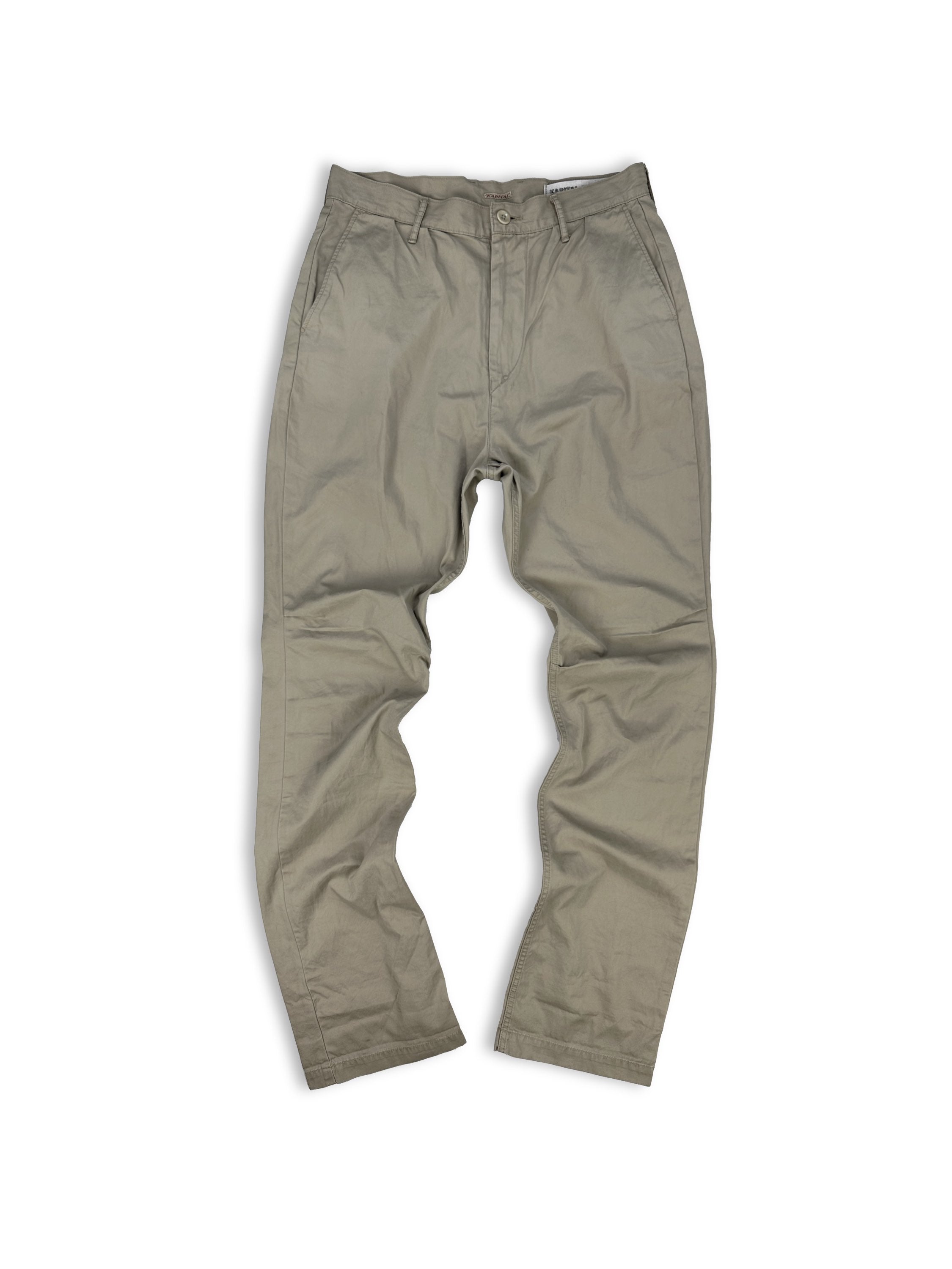 Kapital Neutral Tone ‘Sailing Ship’ Stencil Motif Pants