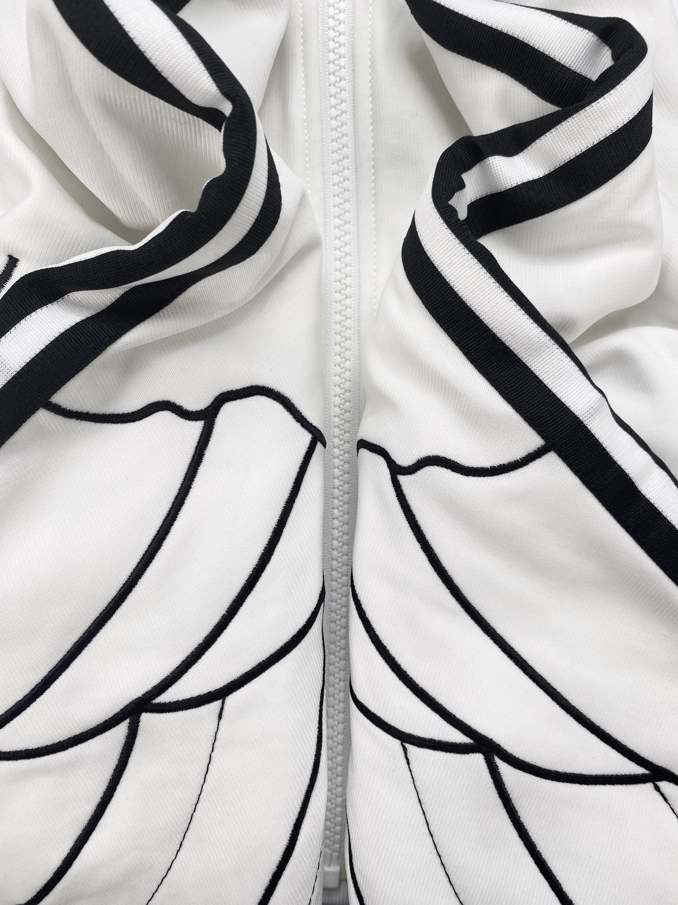 FW10 Jeremy Scott x Adidas White Cropped Wing Hoodie