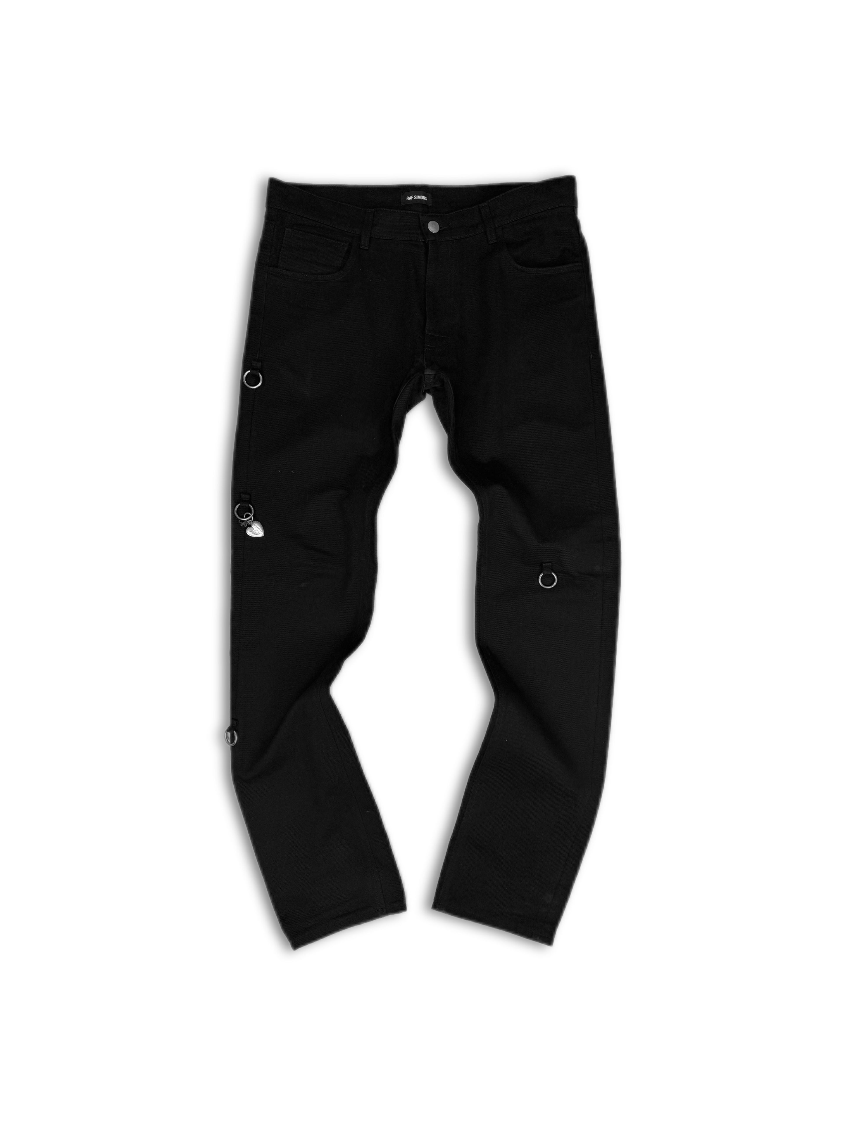 AW17 Raf Simons ‘Broken Heart’ Charm Black Ring Denim