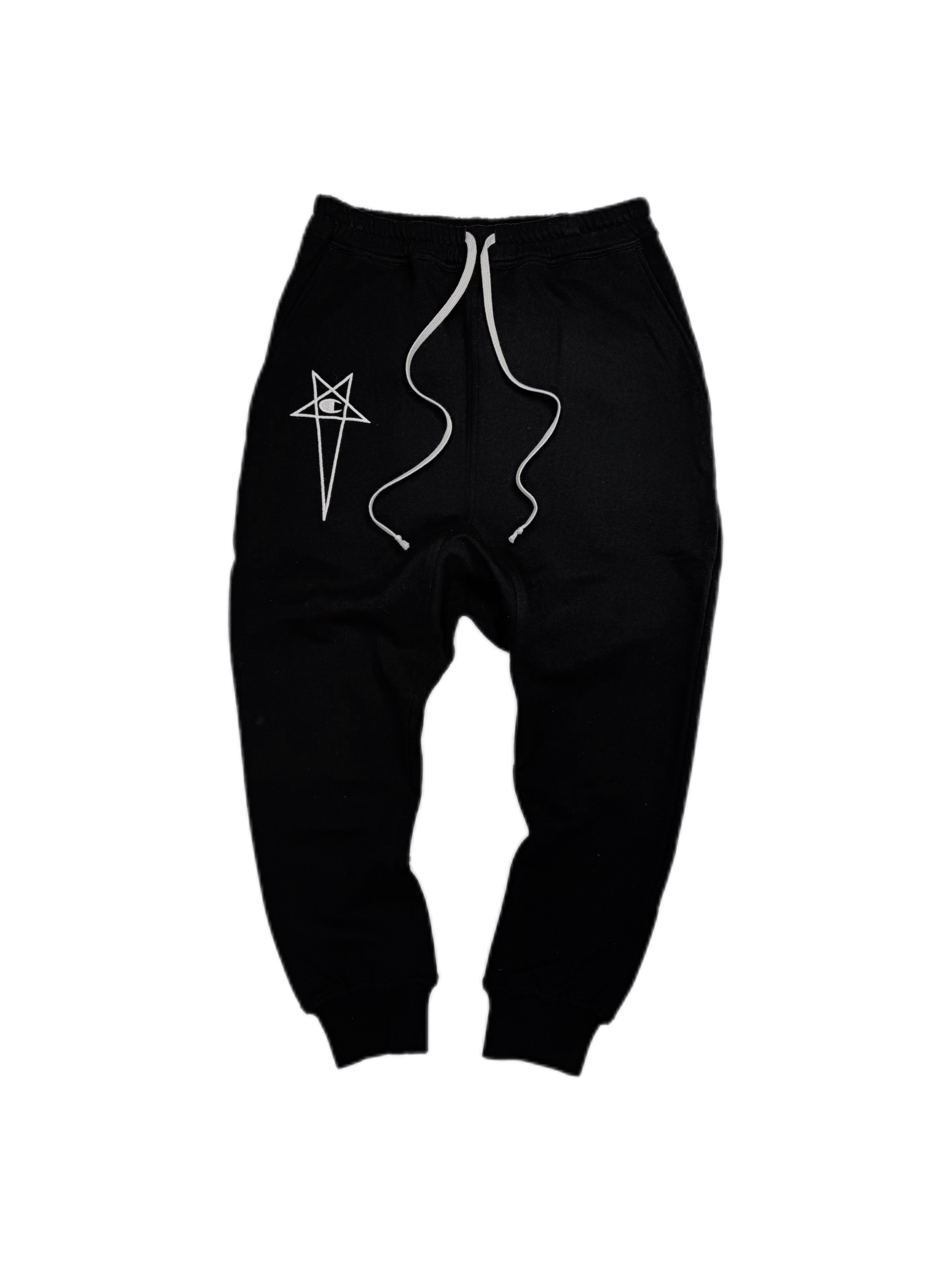 Rick Owens x Champion ‘Pentagram’ Prisoner Embroidered Sweat Pants