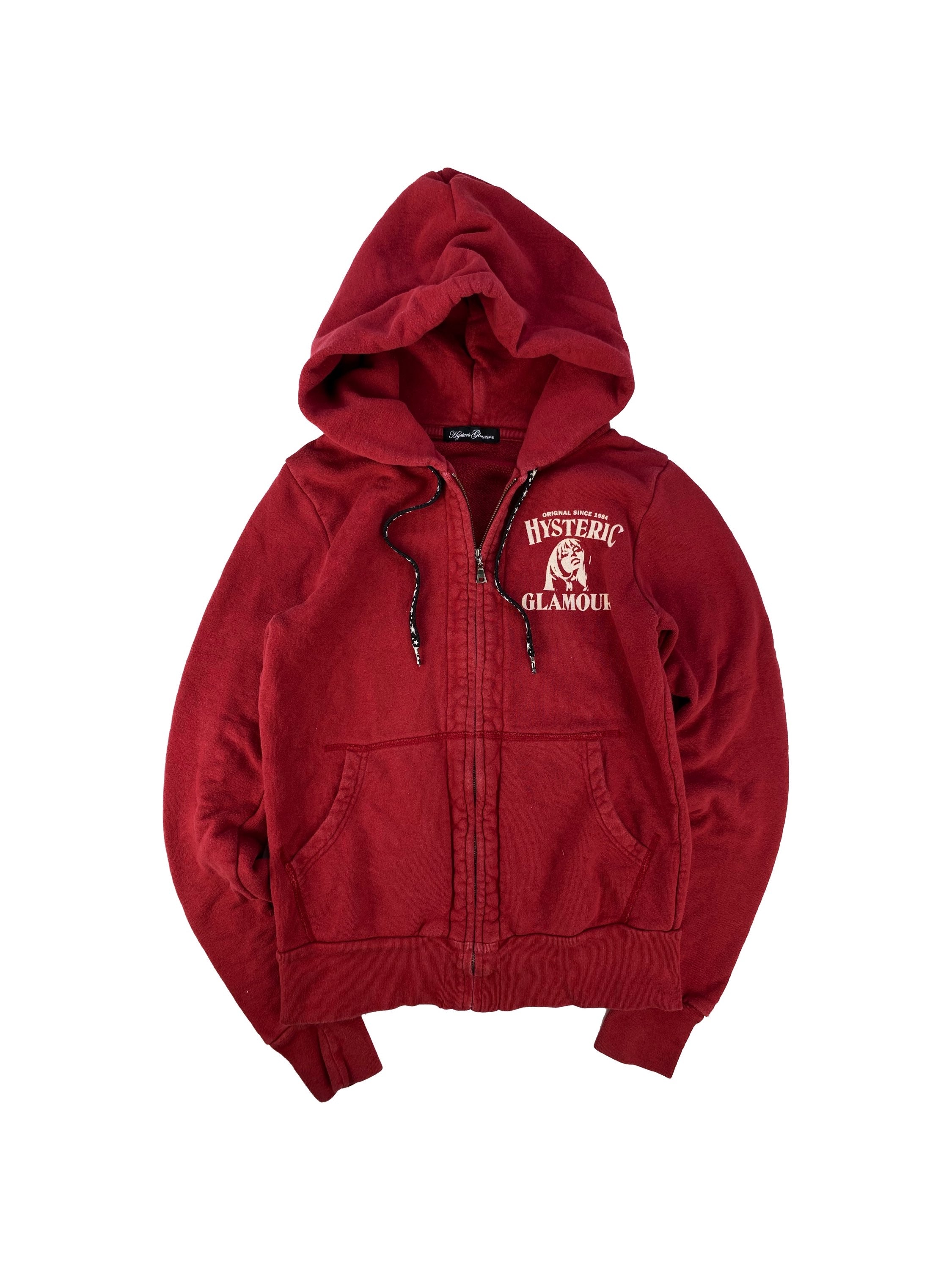Hysteric Glamour ‘Show Girl’ Full Zip Cherry Red Hoodie