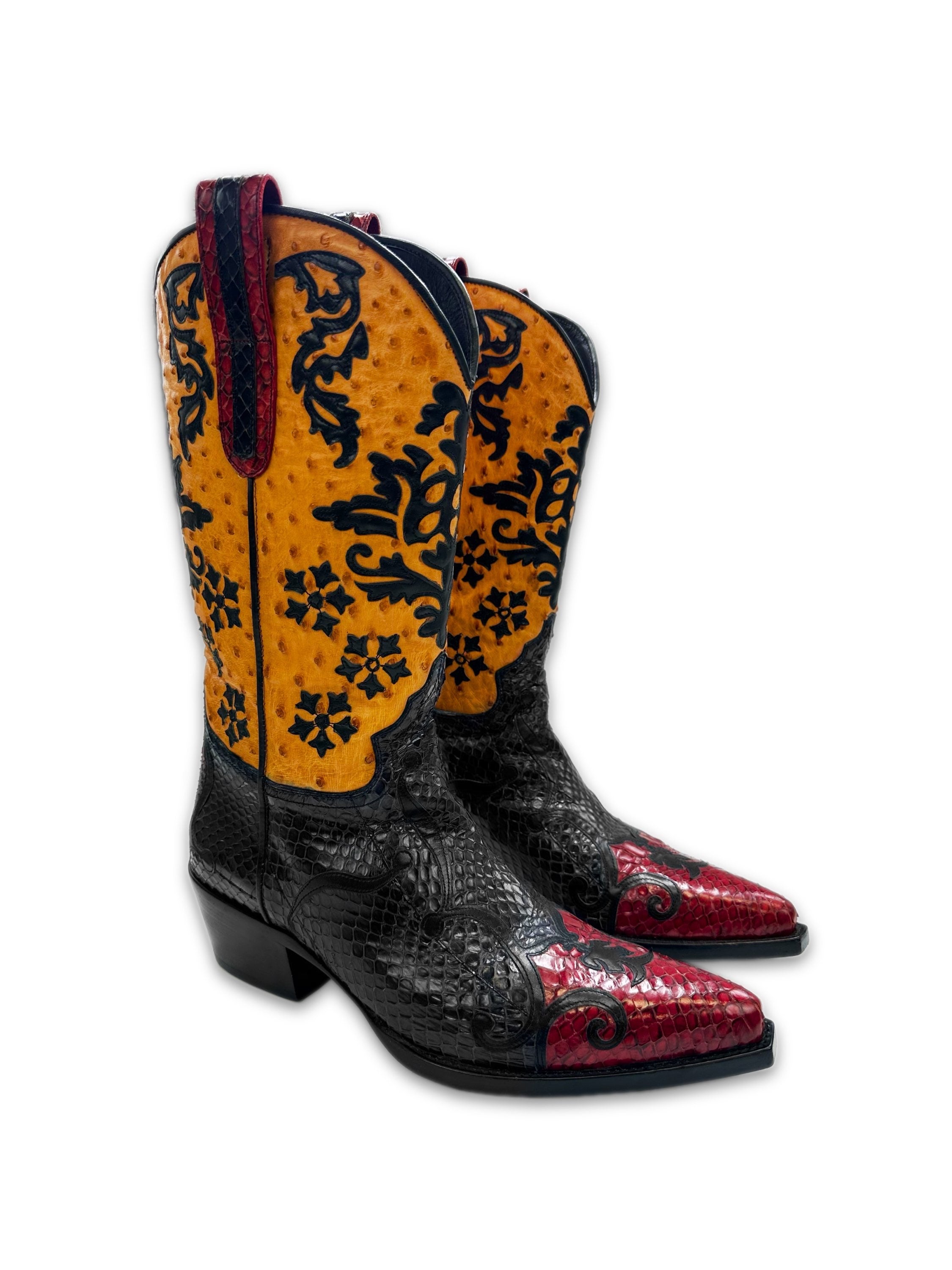 SS00 Gucci by Tom Ford ‘Runway Worn’ Python/Ostrich Leather Western Boots