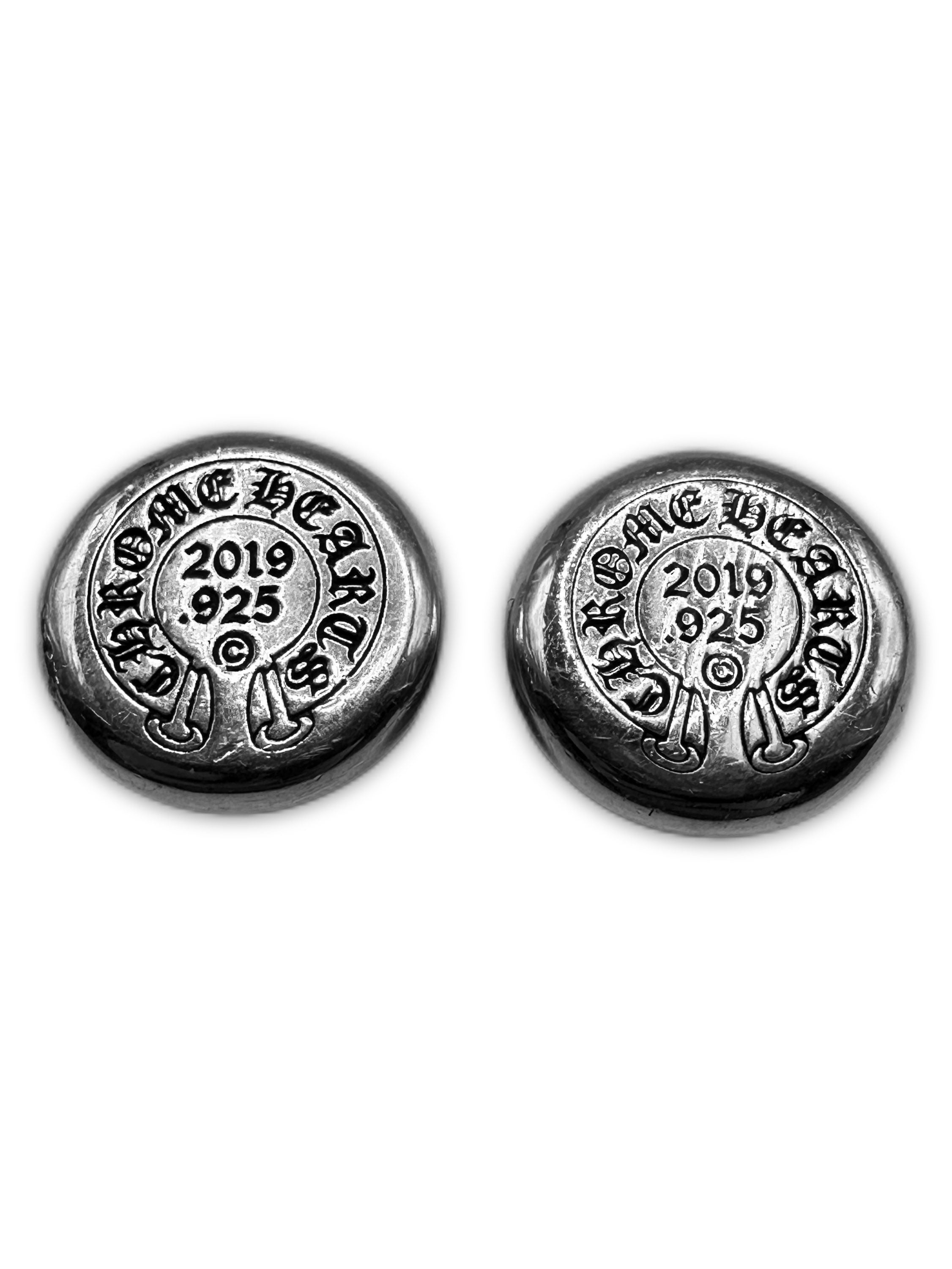 Chrome Hearts Cross .925 Silver Etched Salt & Pepper Shakers