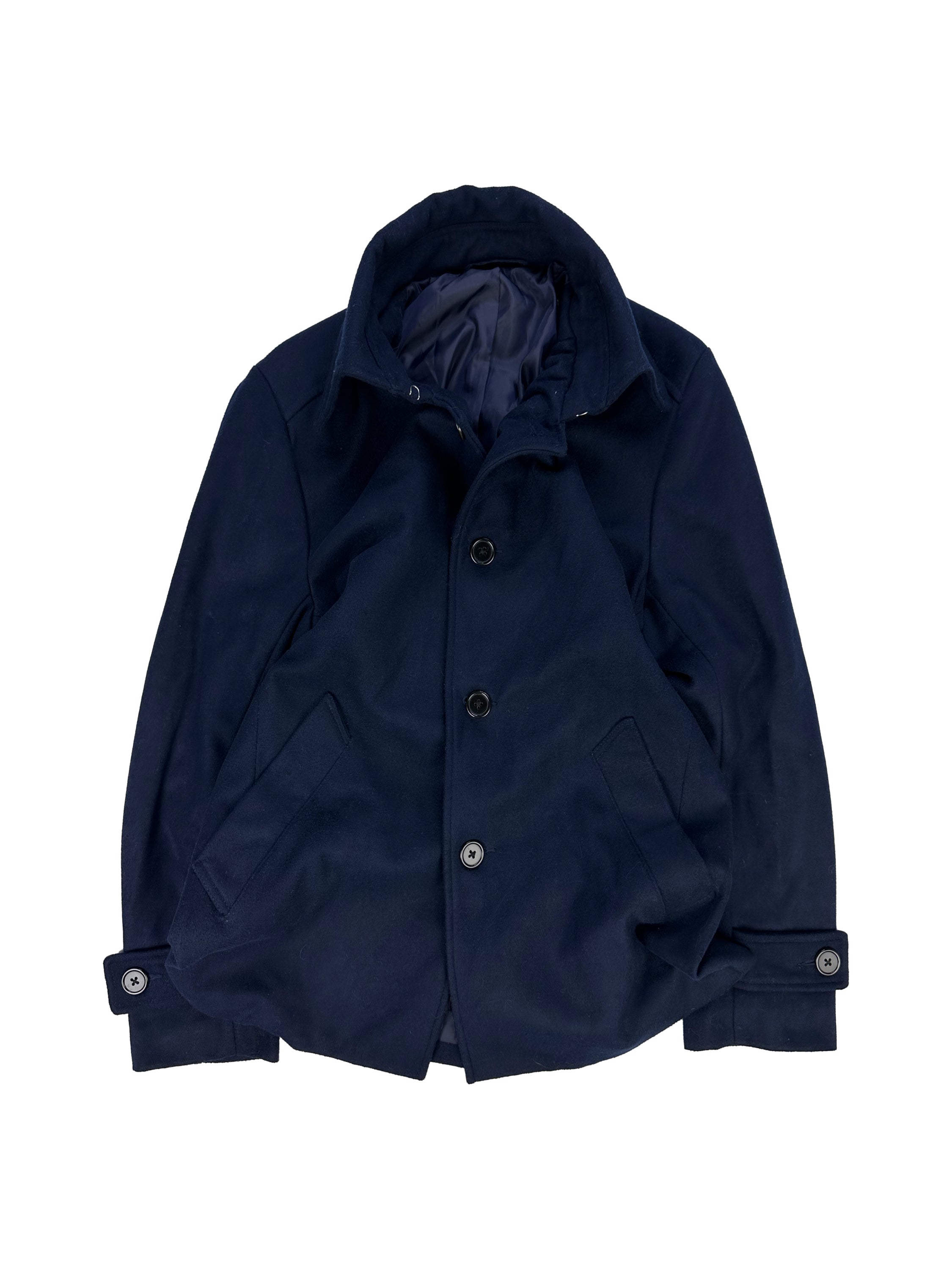 00s Tete Homme Navy Blue Wool Jacket