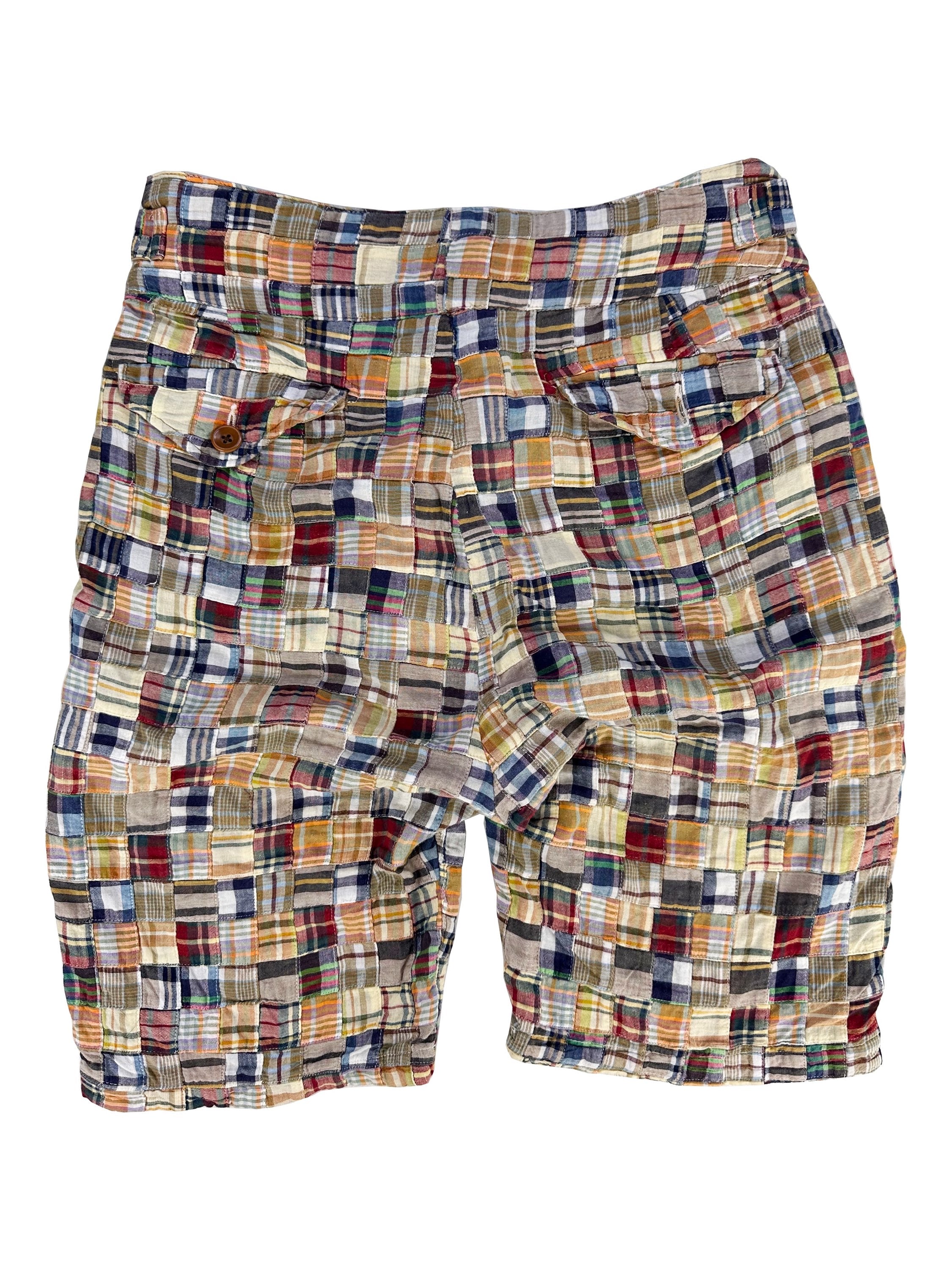 Kapital Patched Colour Block Wide Cut Shorts