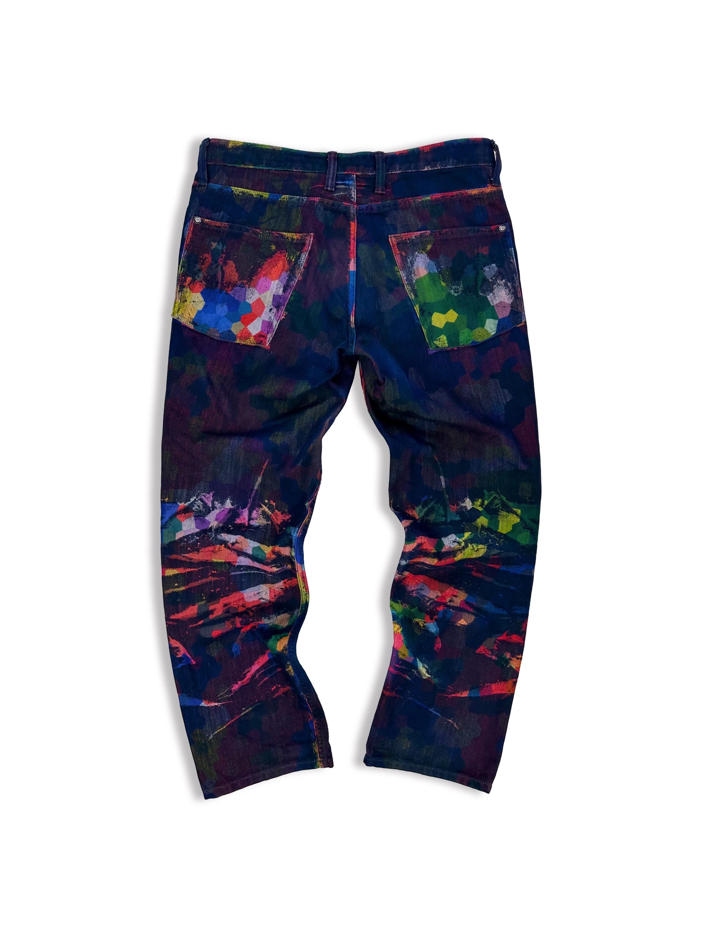 AW14 Issey Miyake ‘Kaleidoscope’ Multi-Coloured Denim