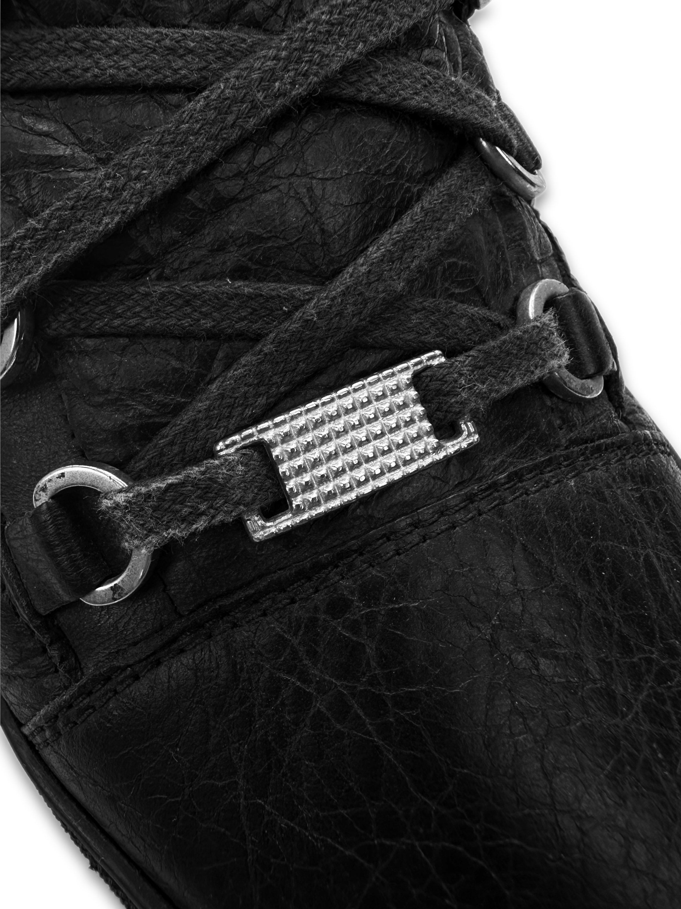 2012 Balenciaga ‘Arena’ Black Leather Blistered Low-top Sneakers