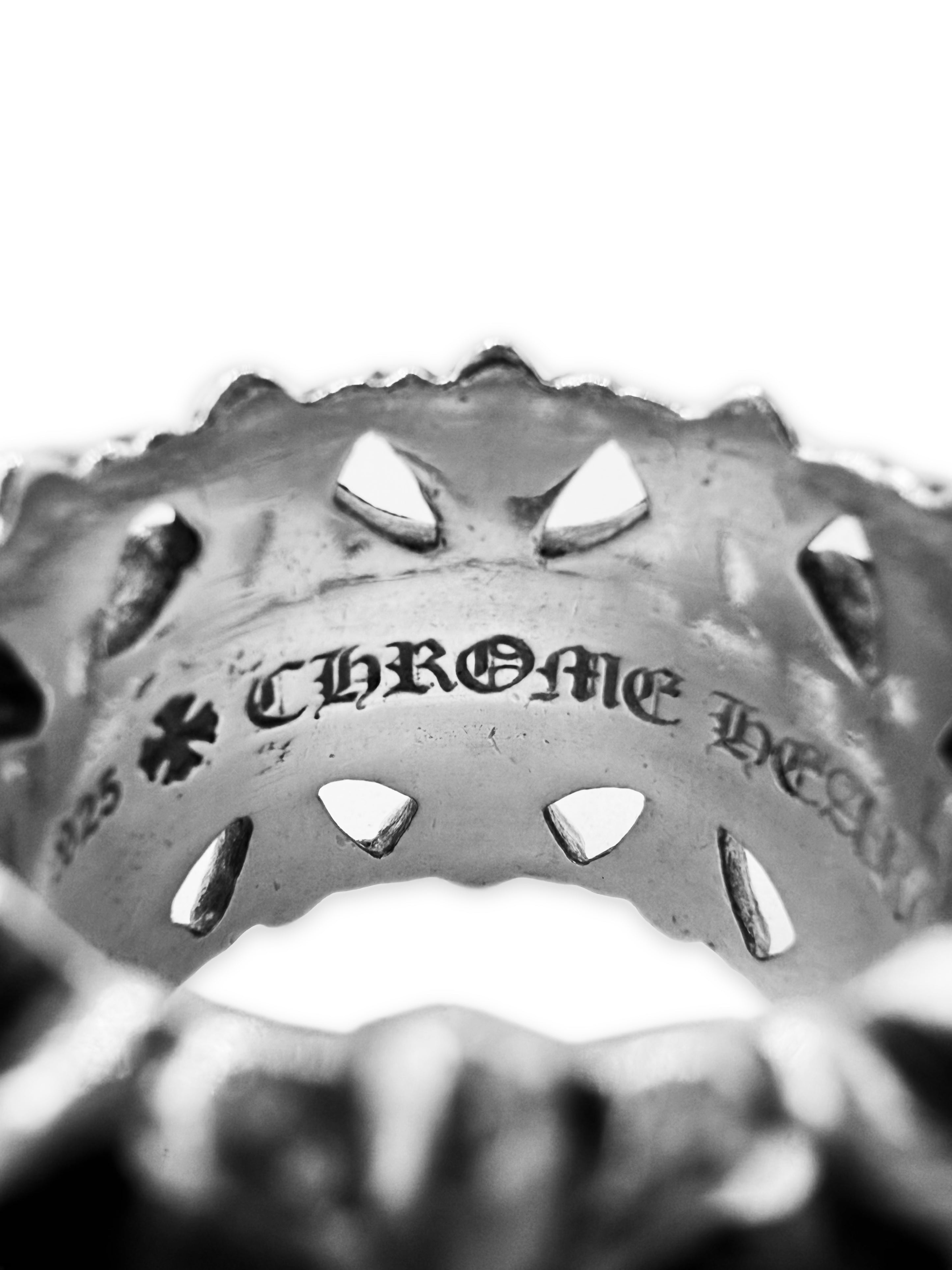 Chrome Hearts Cemetery .925 Silver Etched Ring
