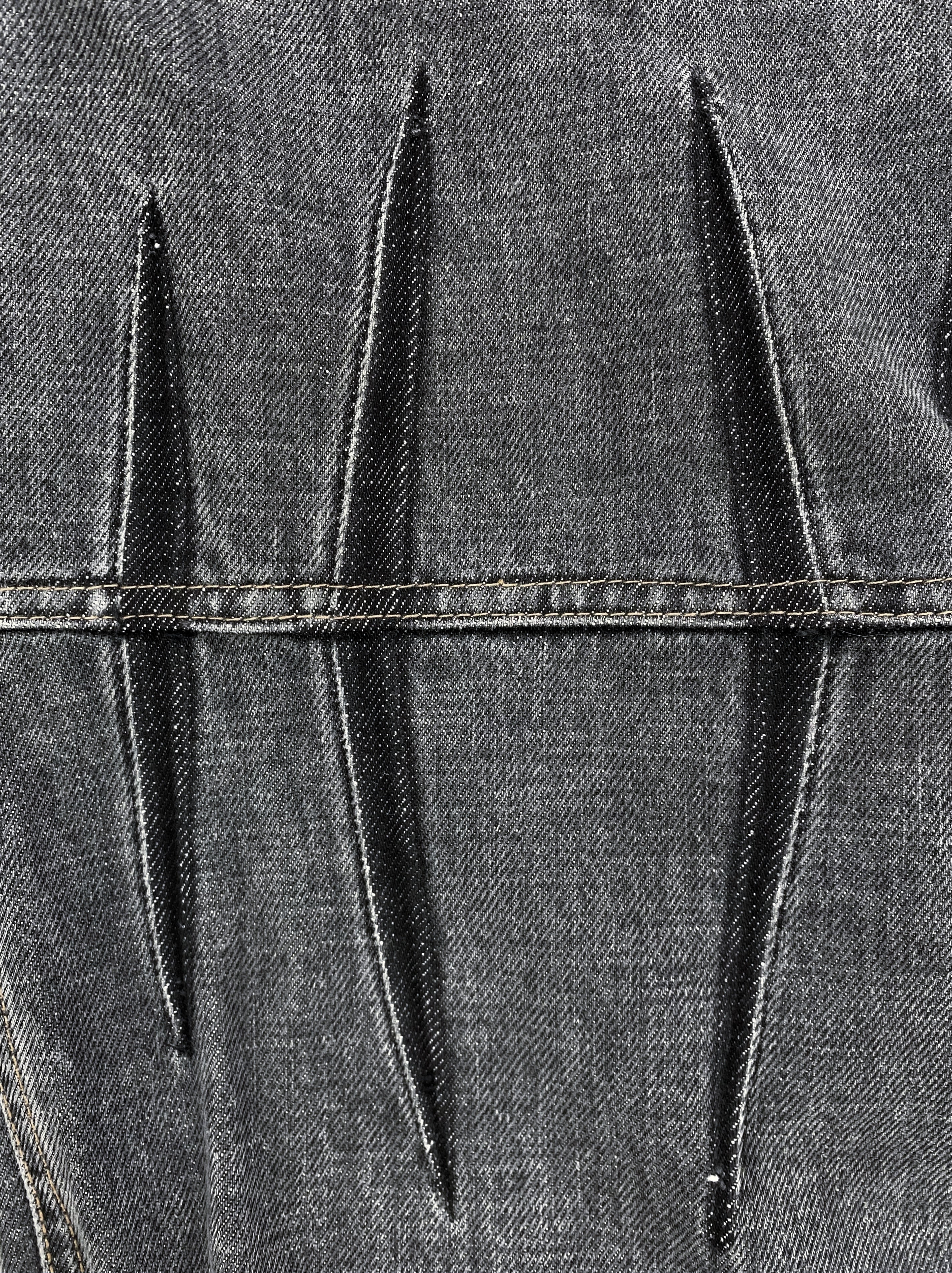 AW03 Dolce & Gabbana Bondage Strap Reinforced Flared Denim