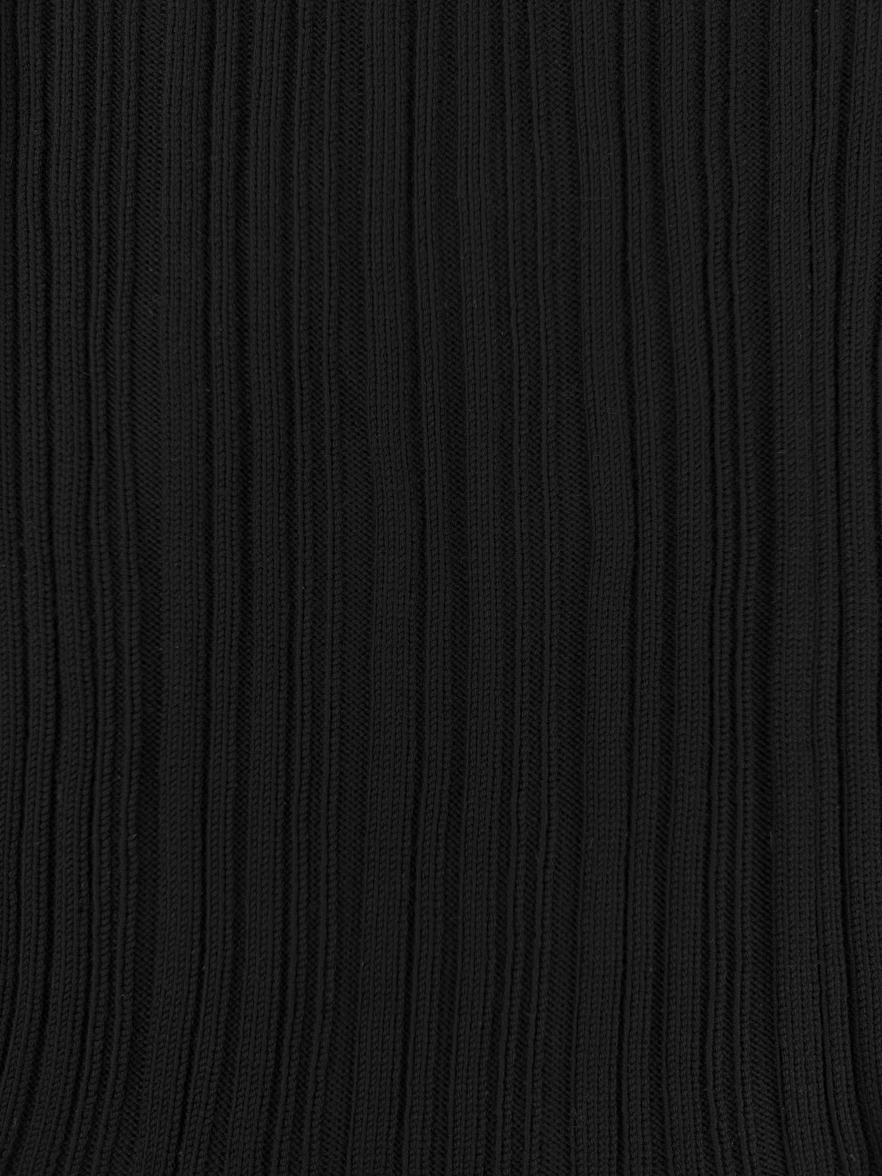 Chrome Hearts Heavy Weight Ribbed Dagger Side Zip Knitted Sweater