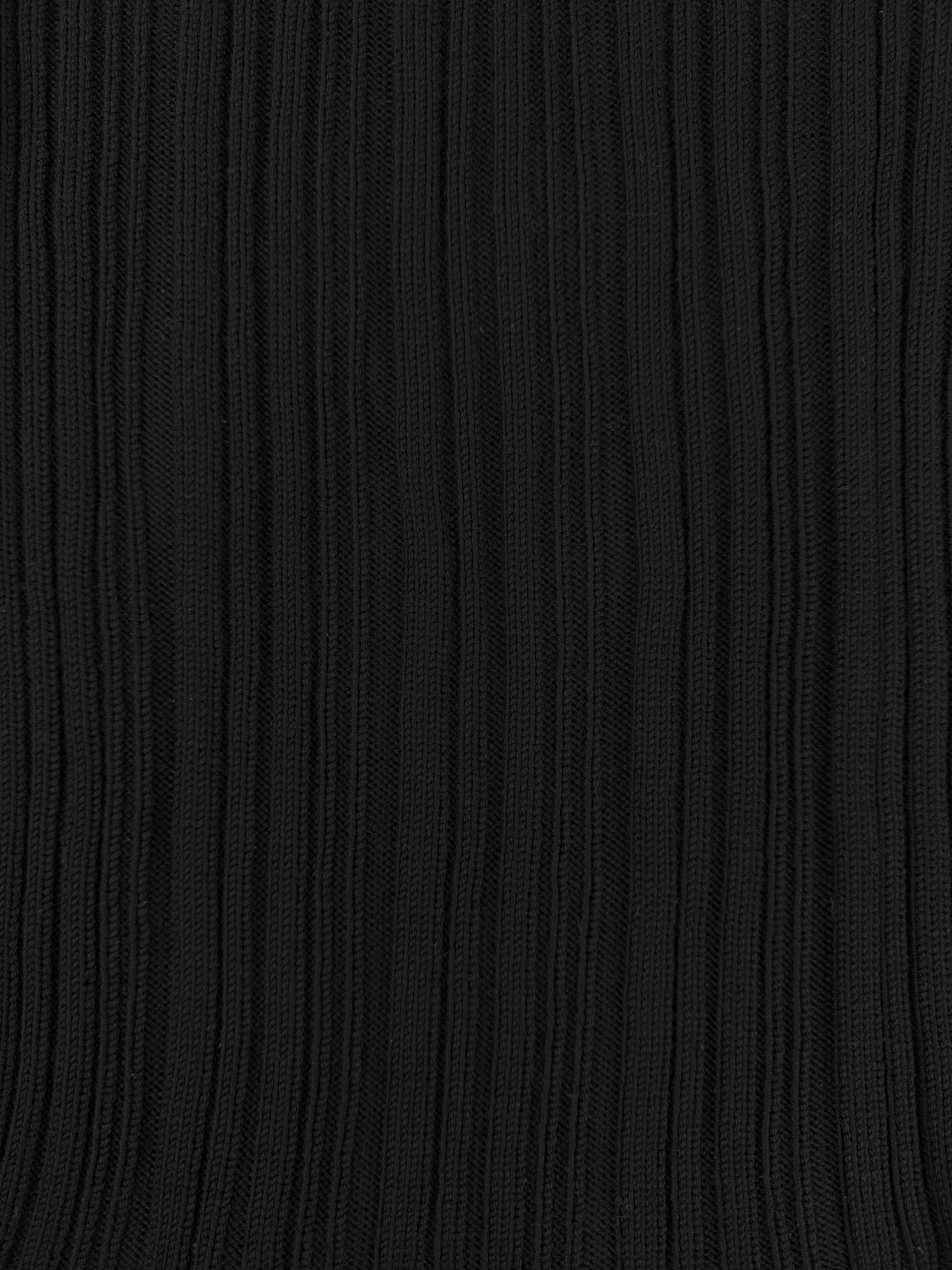 Chrome Hearts Heavy Weight Ribbed Dagger Side Zip Knitted Sweater